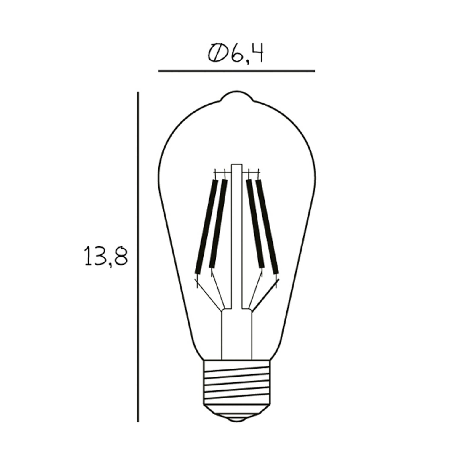 Vintage E27 LED 3.5W 2,200K, clear, dimmable - DESIGN BY US