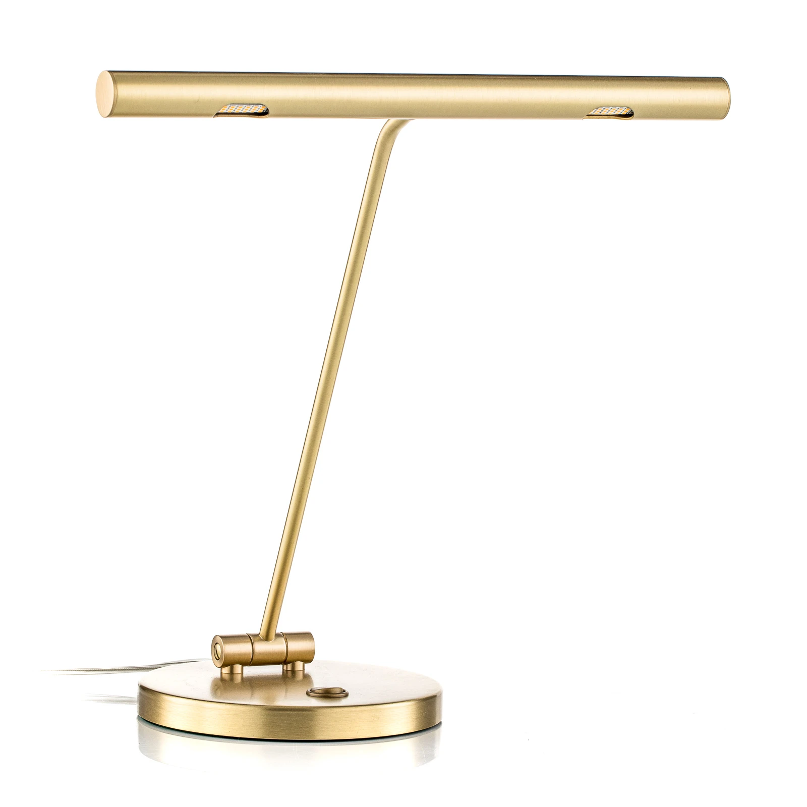 Lampe à poser LED Glimmer à l'aspect laiton