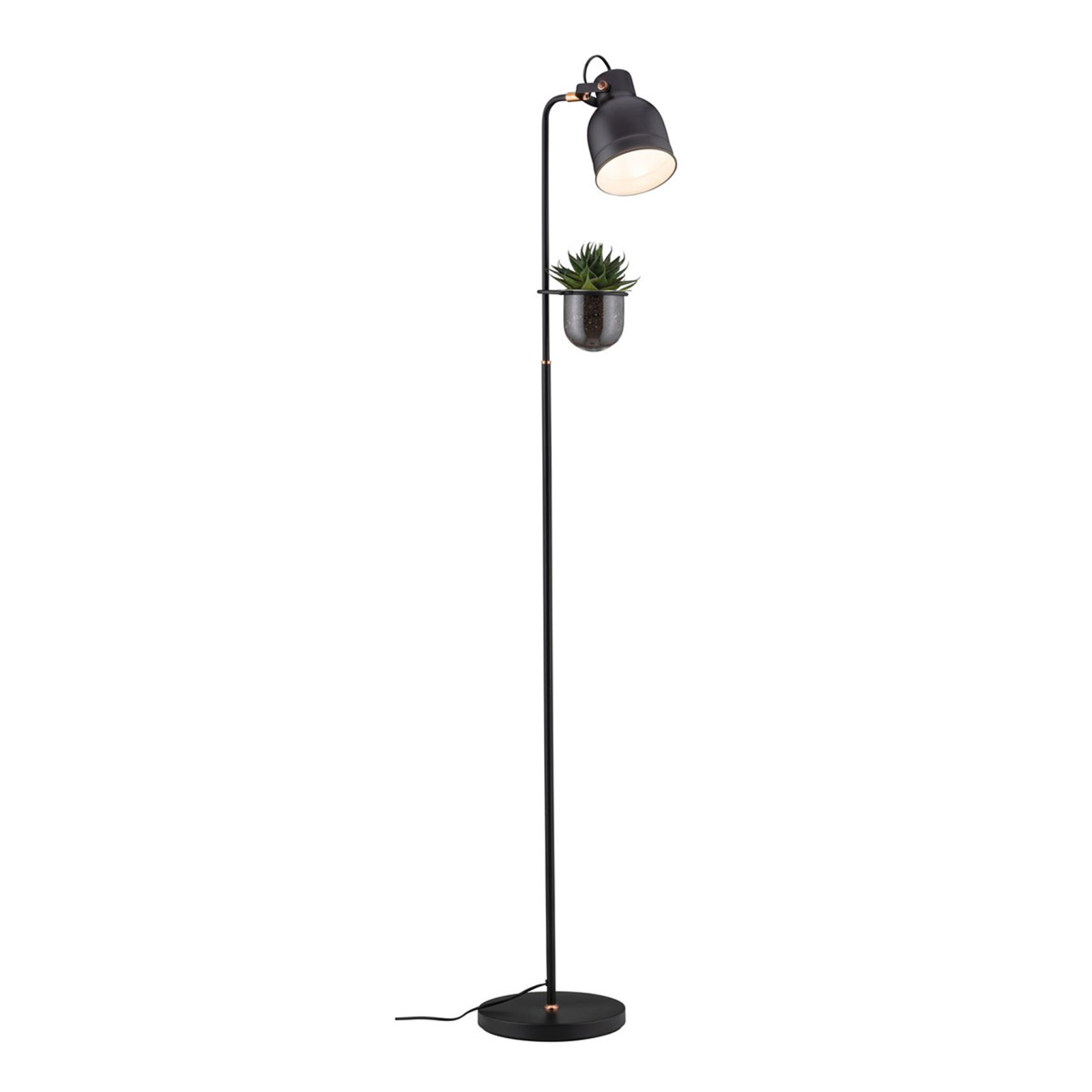 Paulmann Elric floor lamp with a plant pot, for Living / Dining Room, metal, E27, 20 W, energy efficiency: A++, W: 25 cm, H: 160 cm
