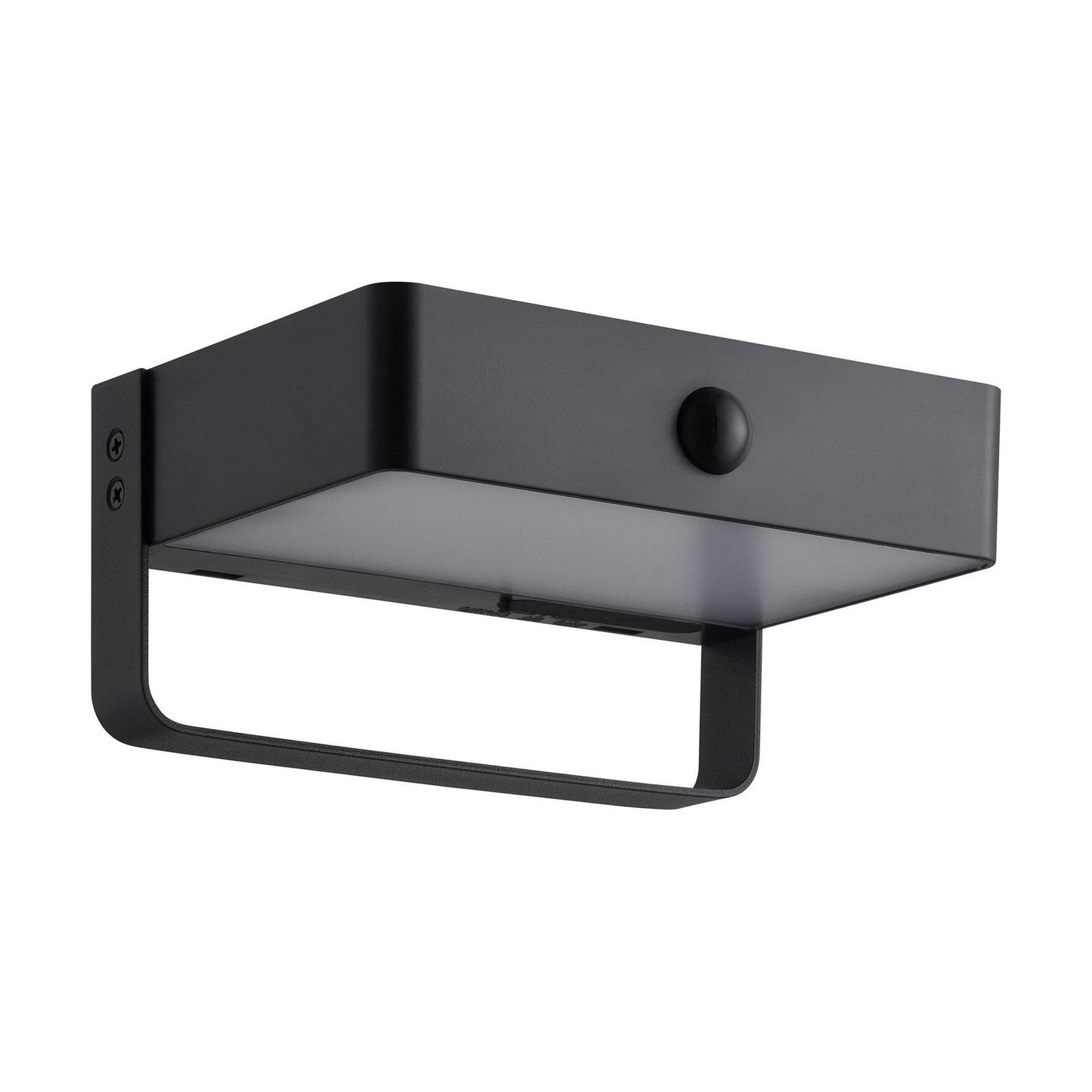 Solar-LED-Außenwandleuchte Saulio, schwarz, Aluminium, IP44