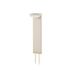 Eleazar LED pedestal light, beige, aluminium, sensor - Lindby