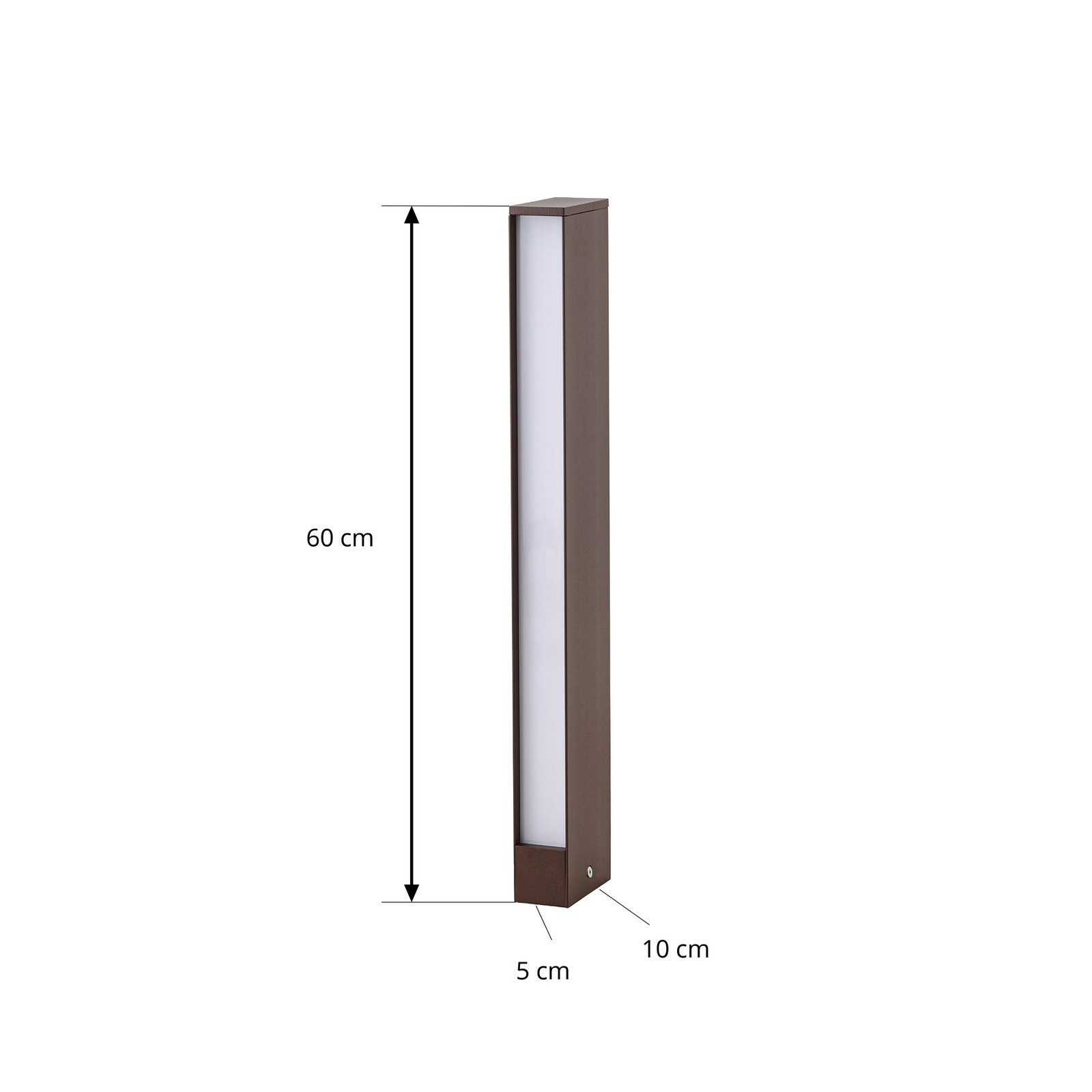Lucande LED ceļa apgaismojums „Lirka“, augstums 60 cm, rūsas krāsā, IP65 Lucande LED ceļa apgaismojums „Lirka“, augstums 60 cm, rūsas krāsā, IP65