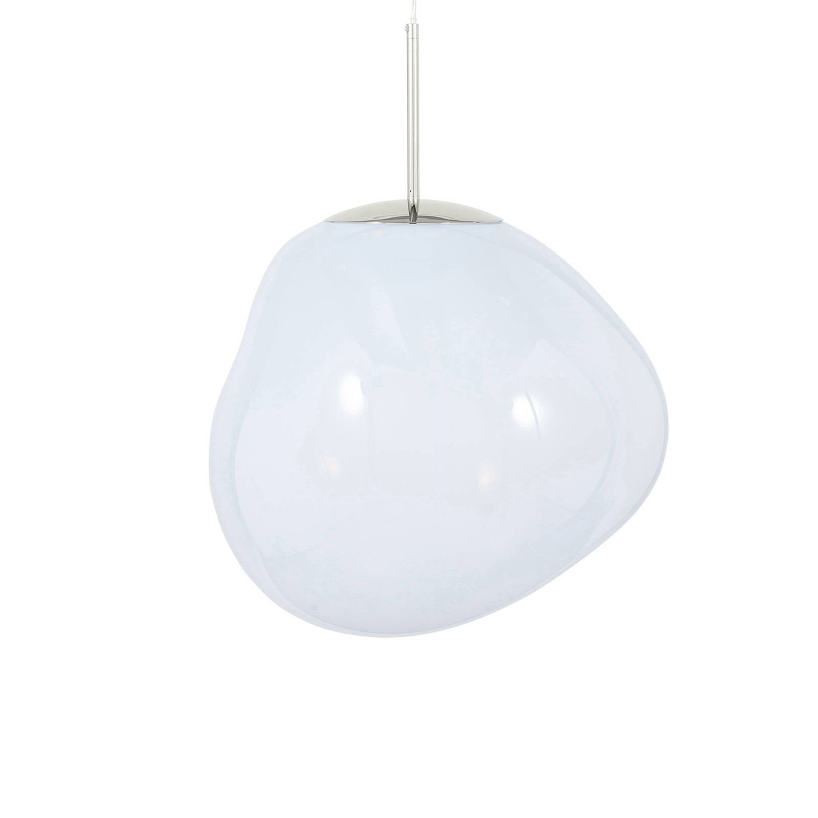 Tom Dixon LED-Hängelampe Melt, Ø 50 cm, opal/silberfarben