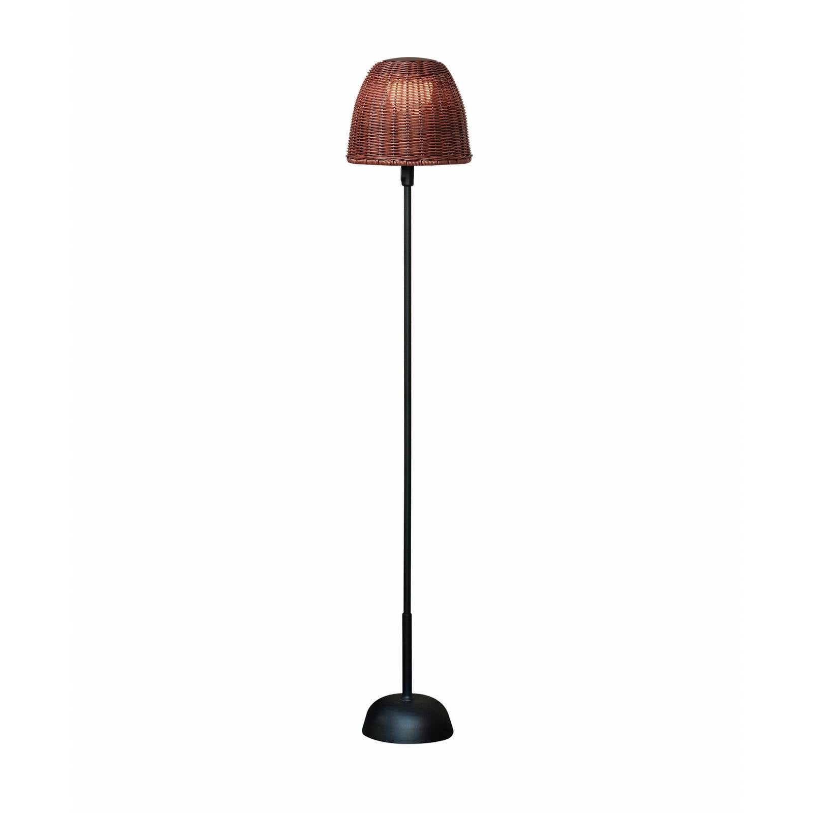 Bover LED-Akku-Stehlampe Atticus 114, grafitbraun/braun