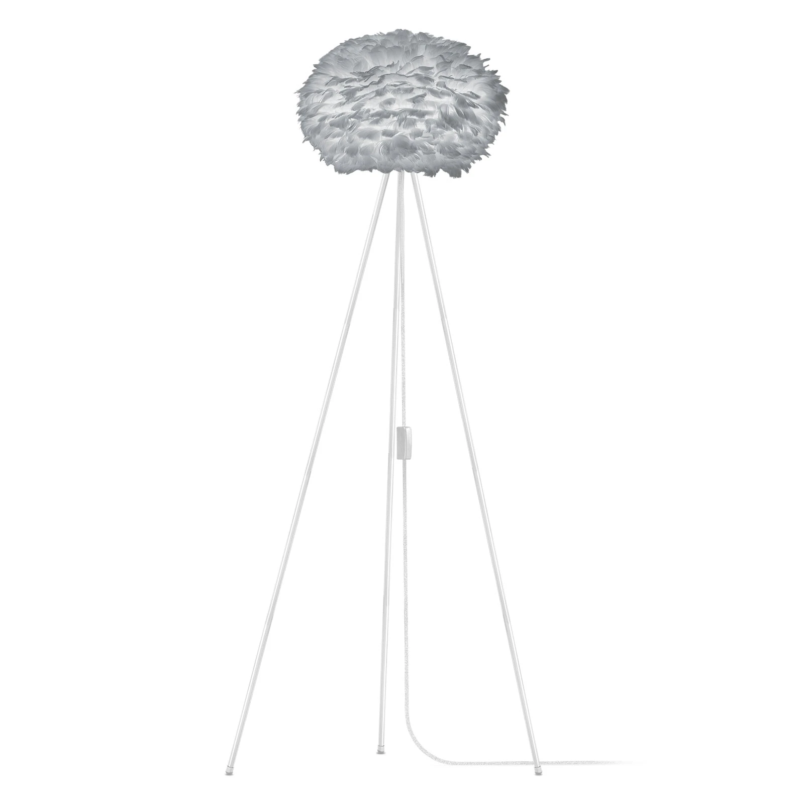 UMAGE Eos medium lámpara de pie trípode gris claro