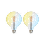 LUUMR Smart LED Filament 2er-Set E27 G125 7W klar Tuya