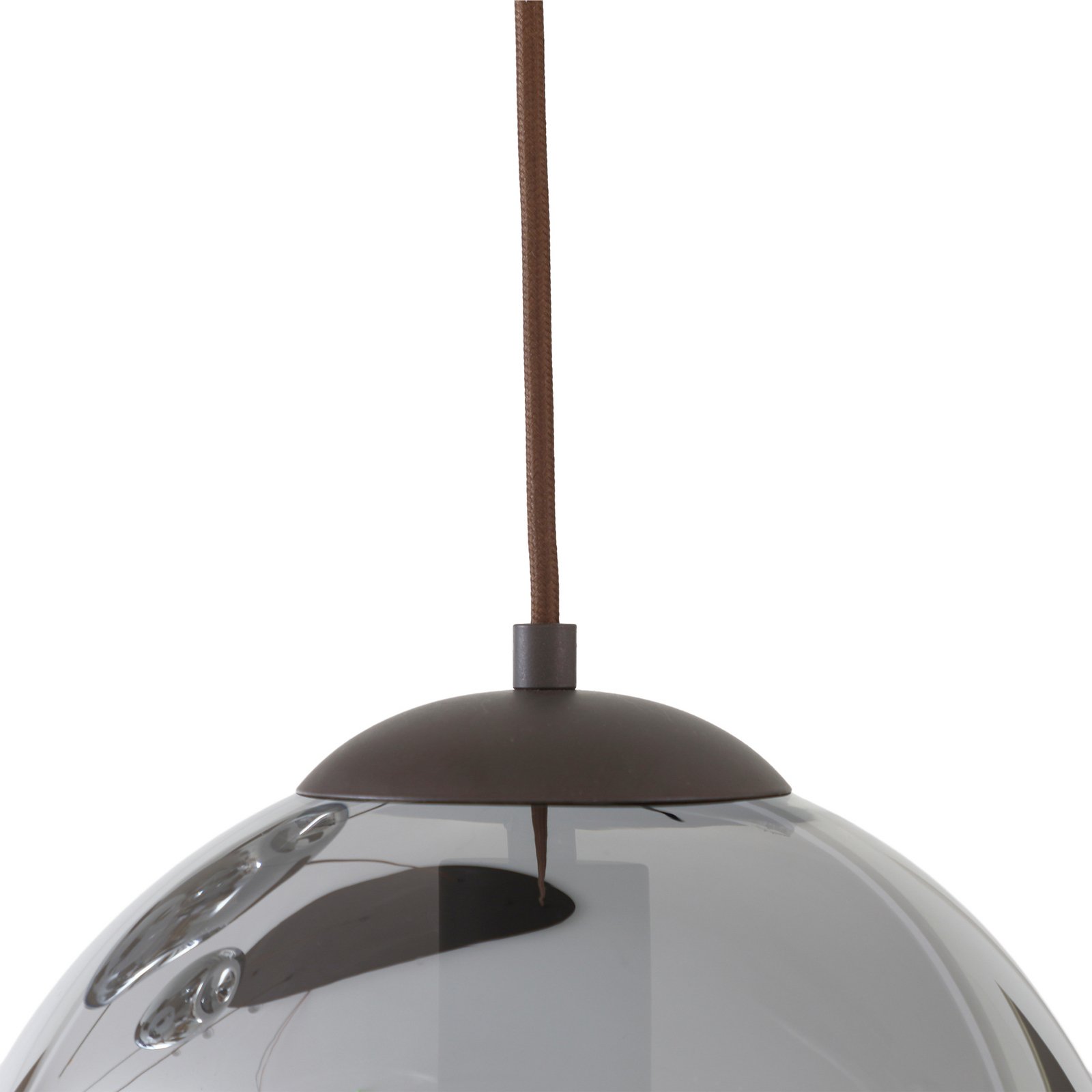 Valentina 5 Oval Pendant Smoked Grey/Coffee - Lindby