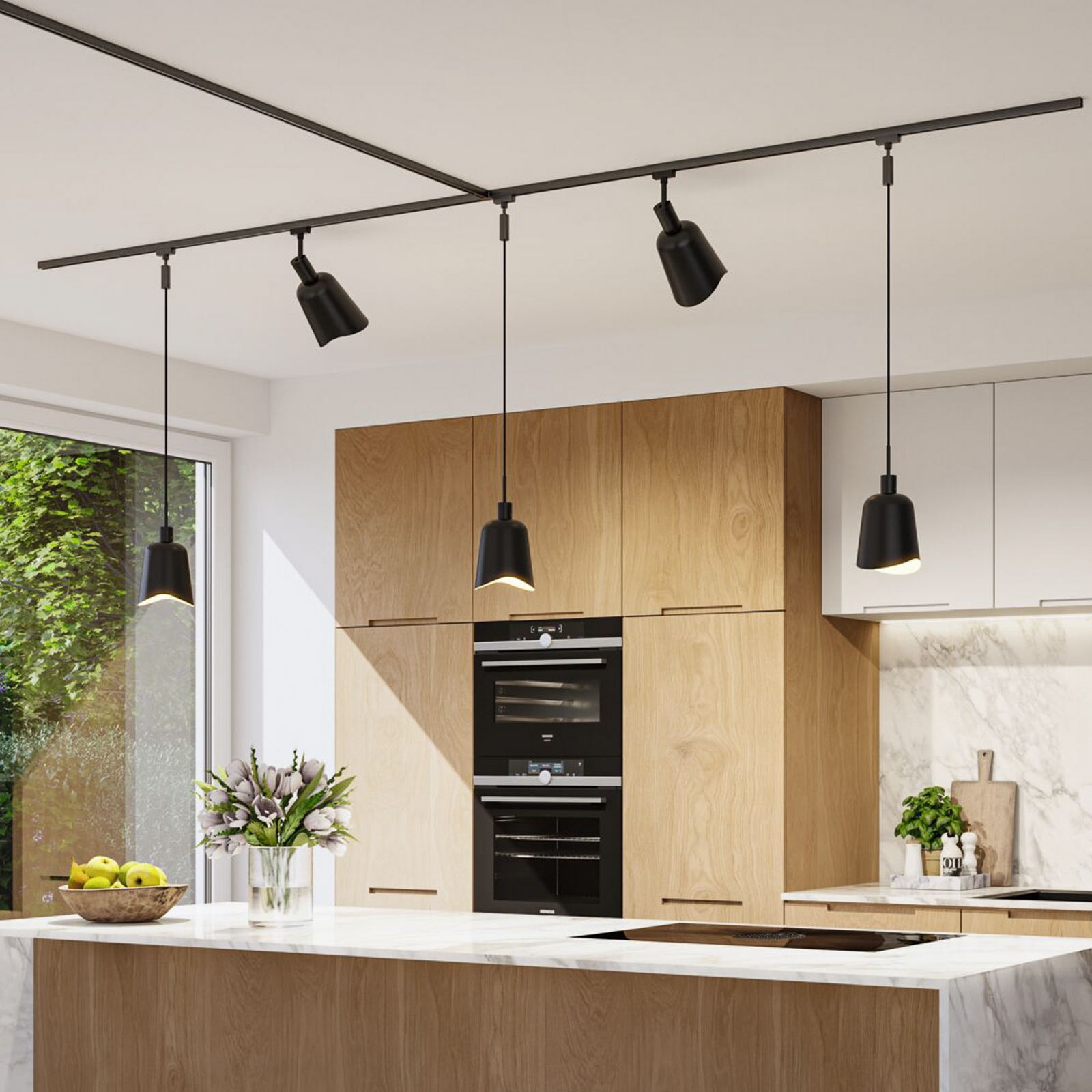 Paulmann pantalla U-Rail Alvaro negro/dorado DecoSystems