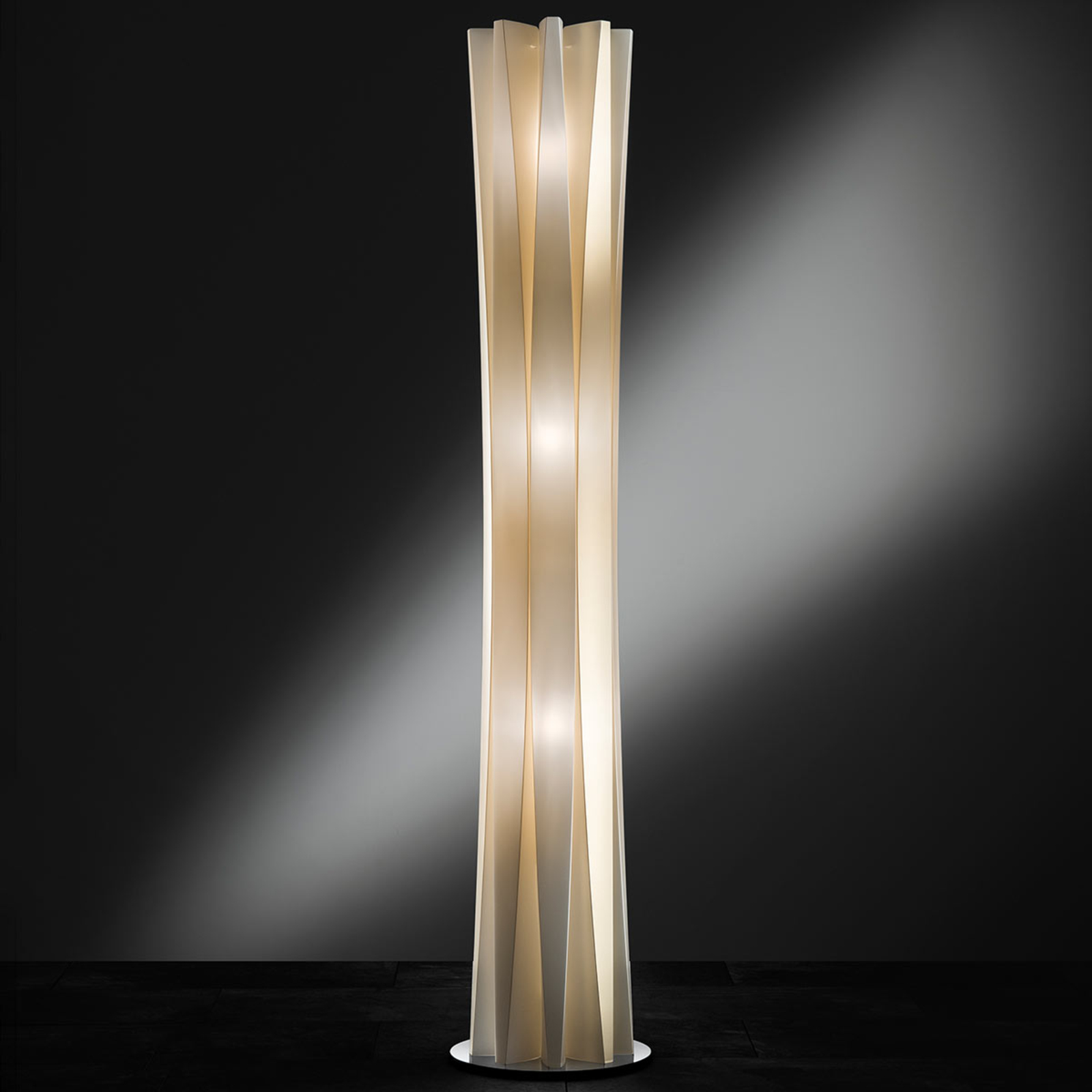 Stojací lampa Slamp Bach, výška 161 cm, zlatá barva