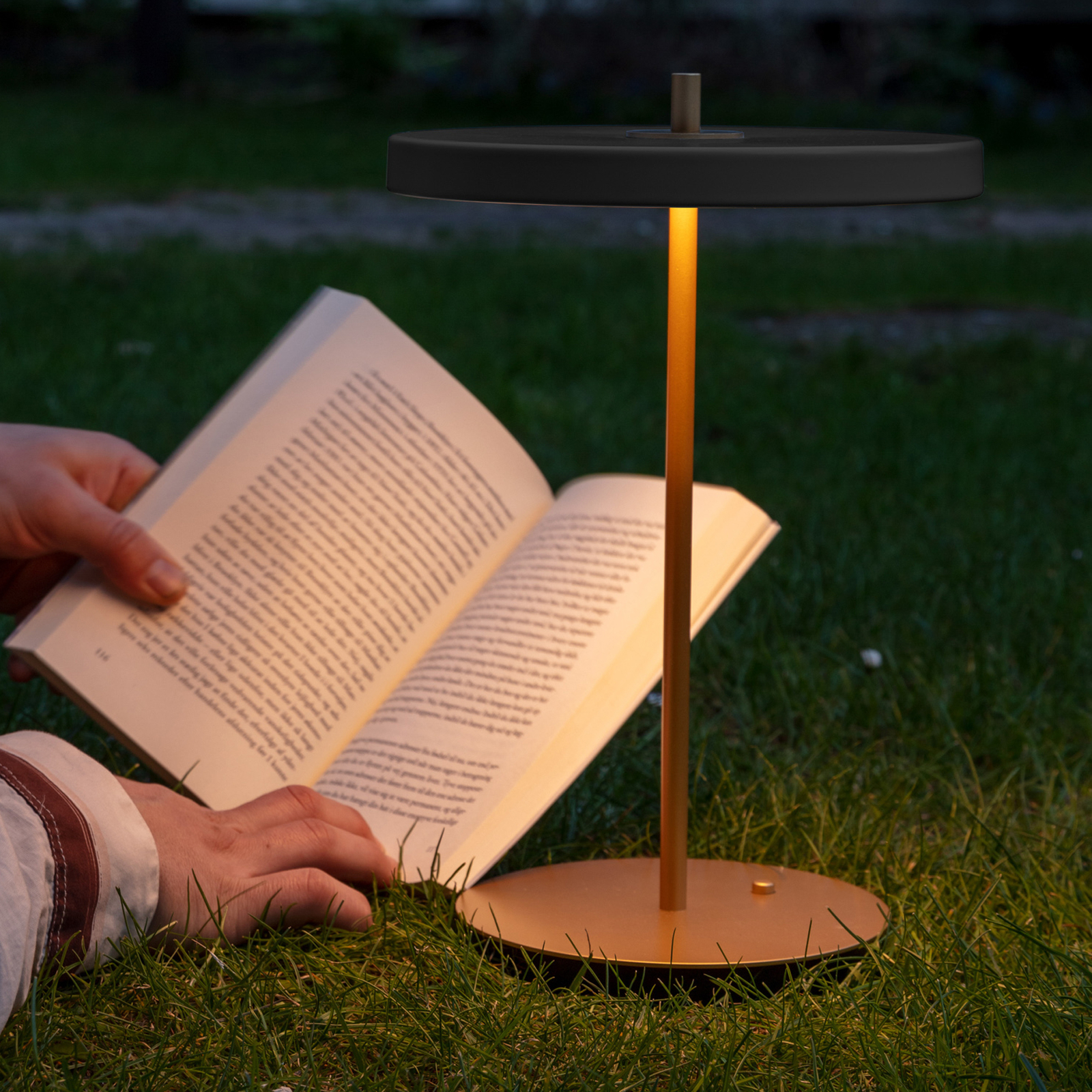 UMAGE Asteria Move lampada LED da tavolo antracite