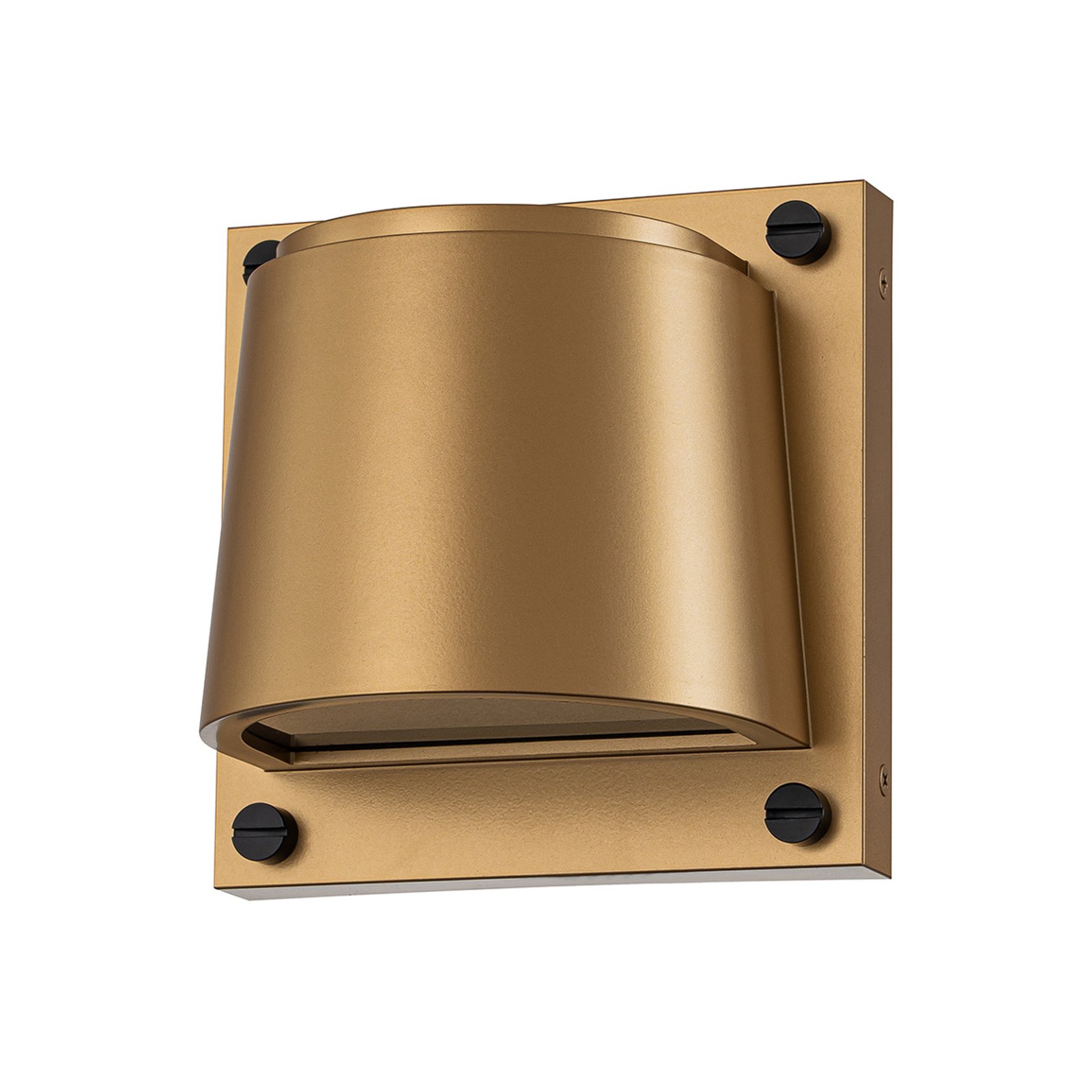 Outdoor wall light Scout, brass, IP44, 16.5 cm x 16.5 cm