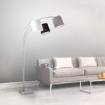 Melvin floor lamp, three-bulb, black/grey/white