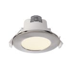 Acrux LED recessed ceiling light, matt silver, dimmable, CCT