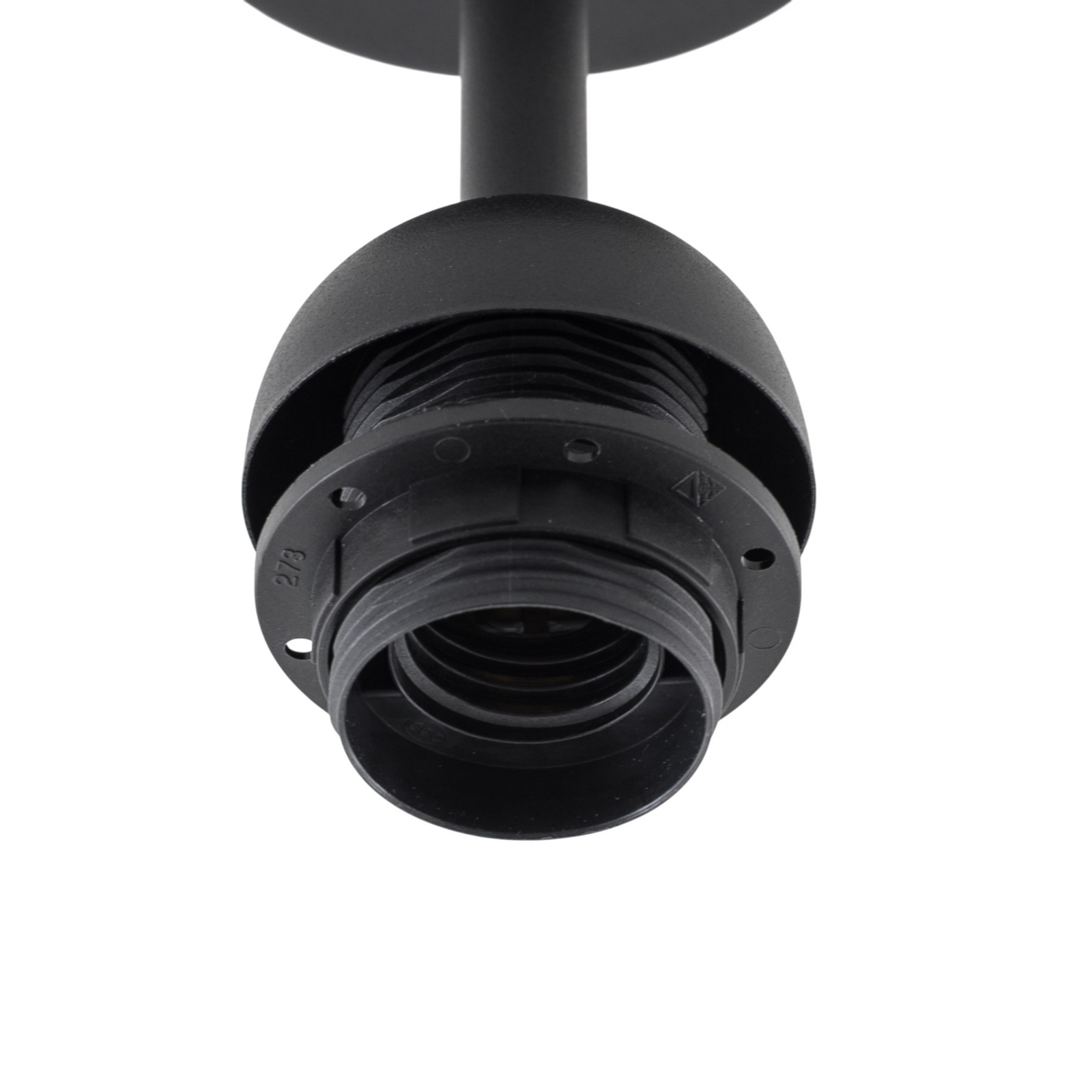 Lampa sufitowa Aria, czarna, mikrofibra, E27