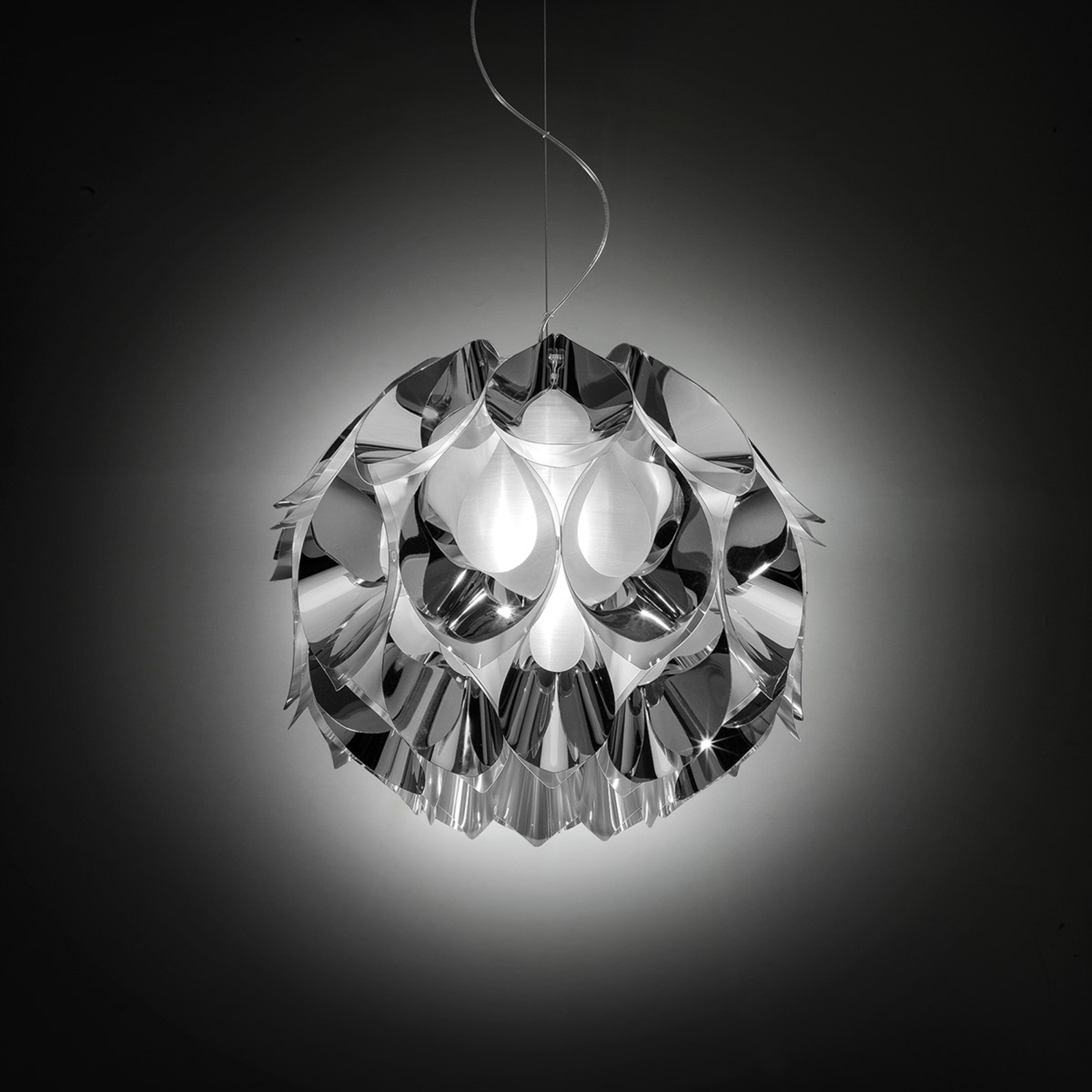 Slamp Flora - designer függő lámpa, ezüst, 50 cm