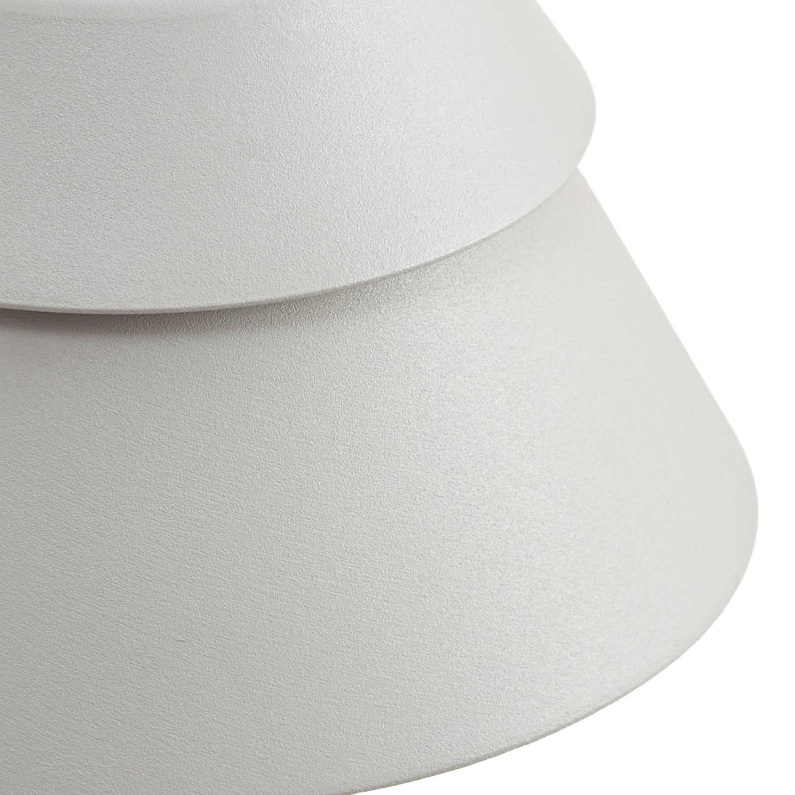 Moena LED outdoor wall light, IP44, aluminium, glass, light grey - Lucande