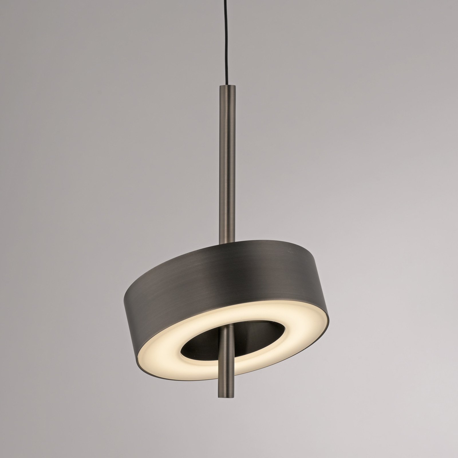 Paul Neuhaus SMART+ hanglamp Q-Rotate donkerbruin Ø14cm