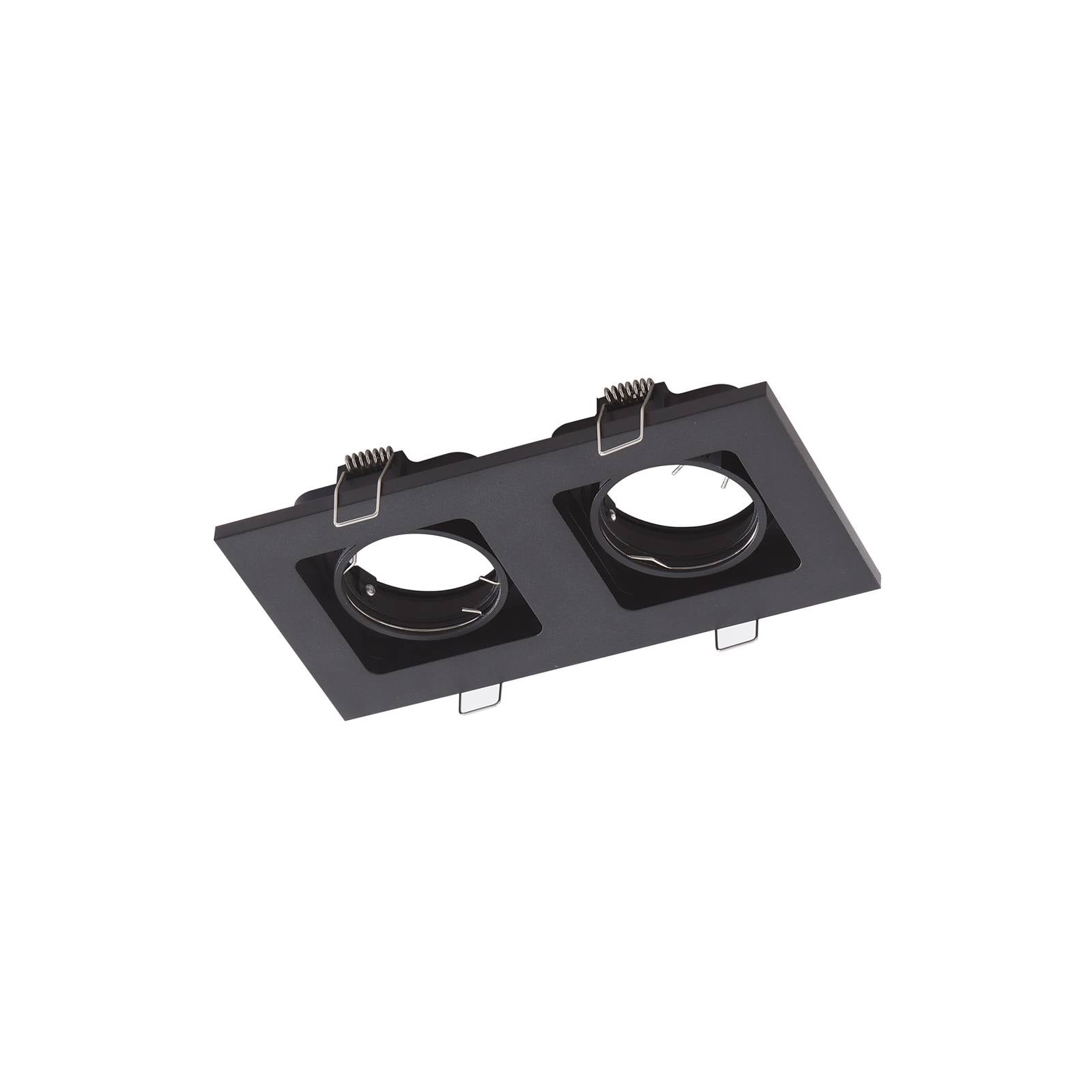 Lindby Downlight Thorid, schwarz, 19 x 10 cm, 2-flg., GU10
