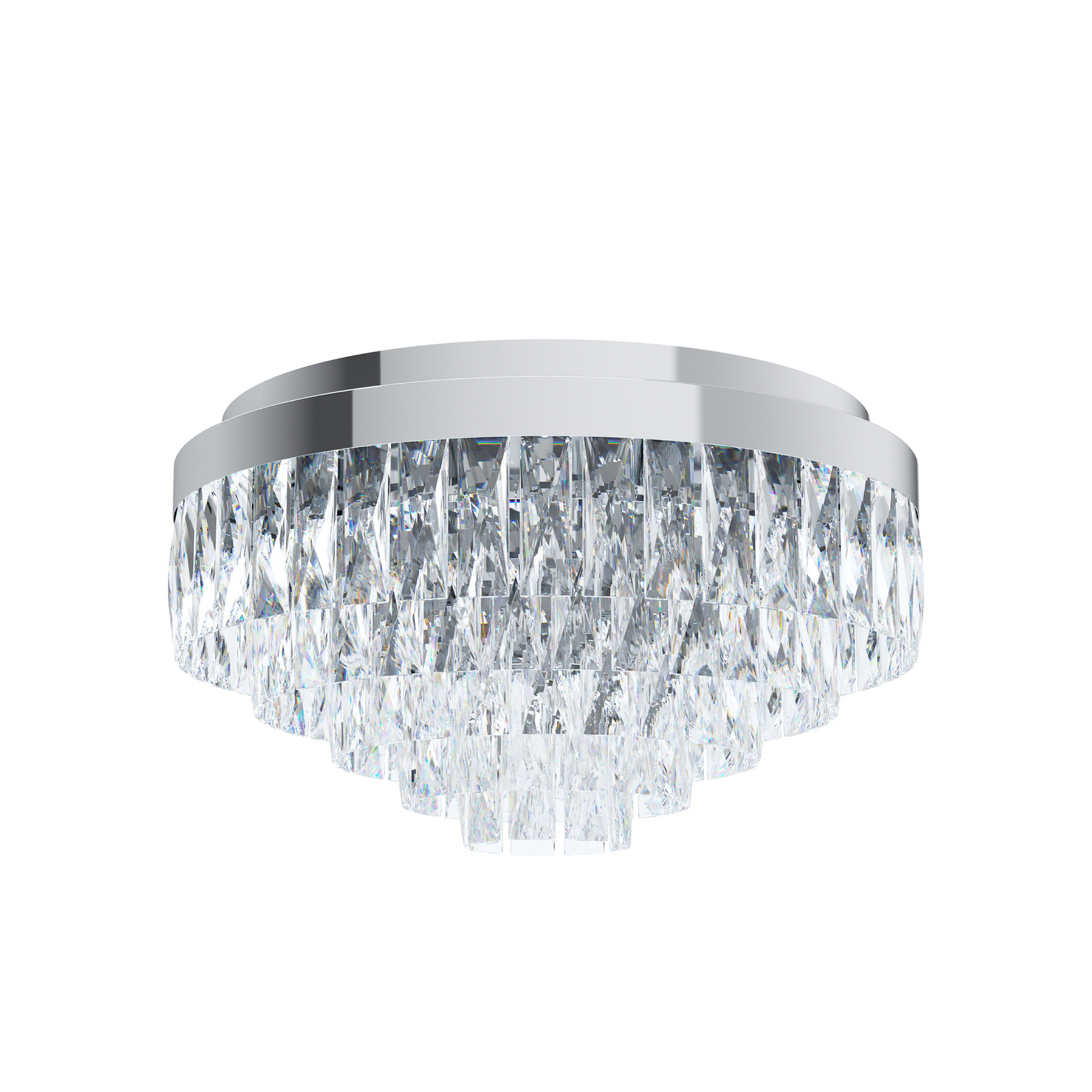 Stars of Light Valparaiso ceiling lamp, chrome, Ø 48 cm, metal