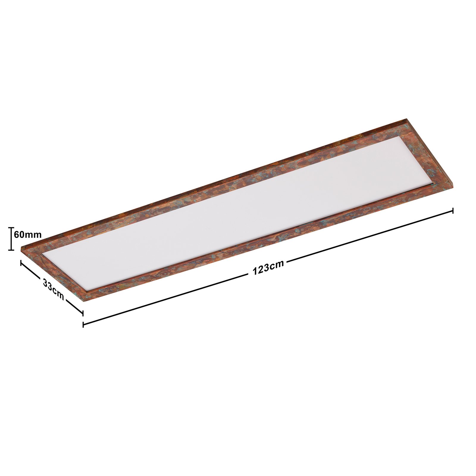 Panel LED Quitani Aurinor, miedziany, 125 cm