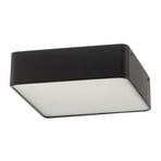 Deckenlampe Oro aus Stahl und Glas, schwarz
