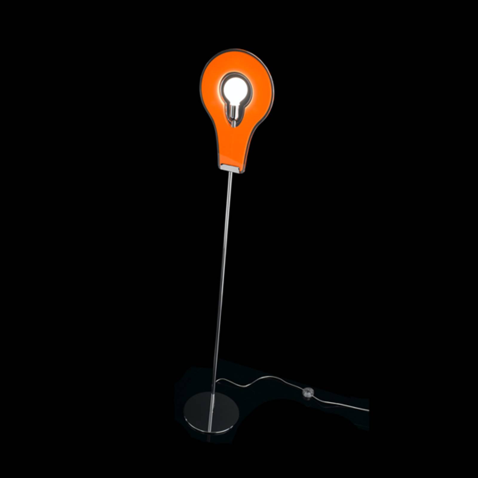 Wyjątkowa lampa stojąca Flat pomarańczowa