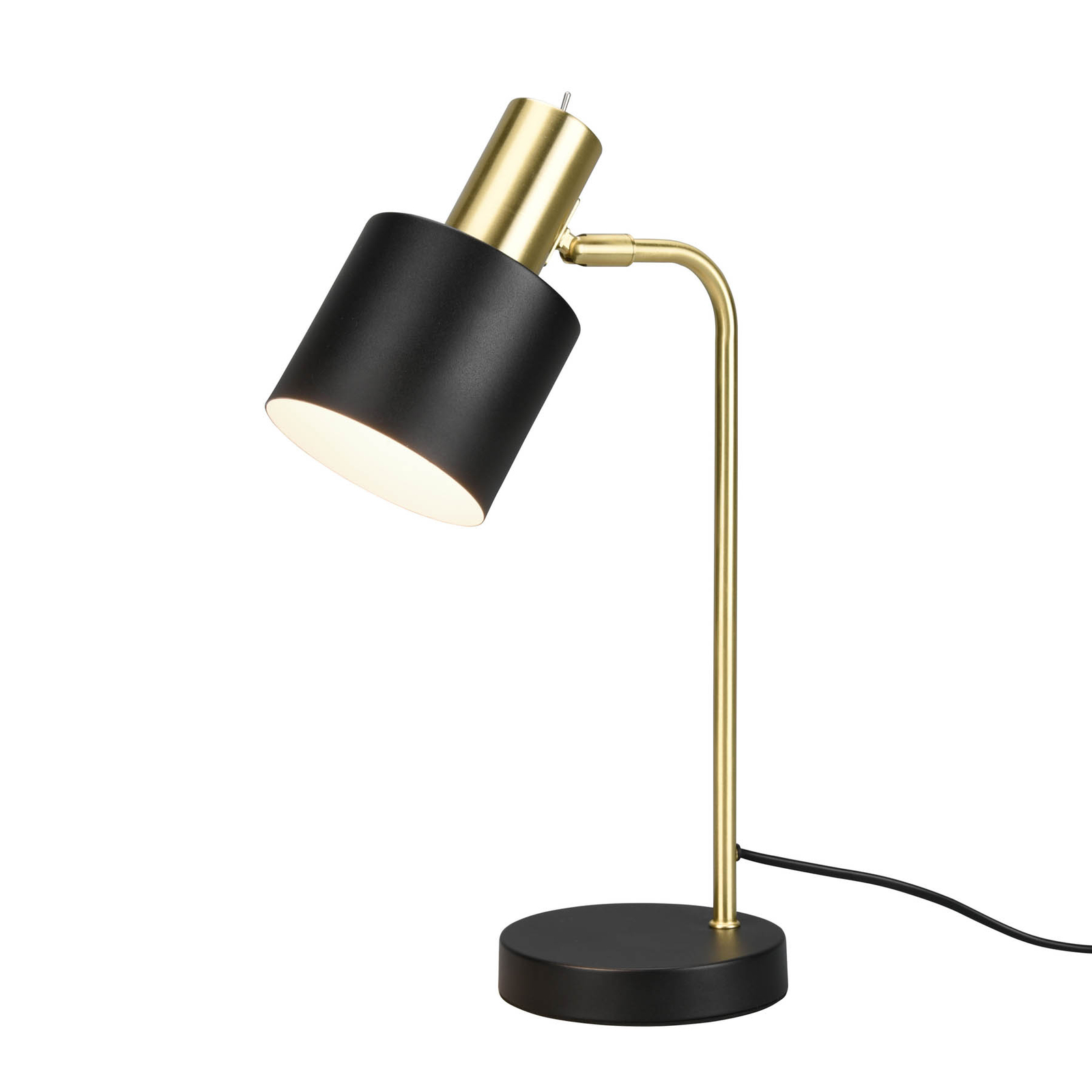Tafellamp Adam, 1-lamp, zwart/goud