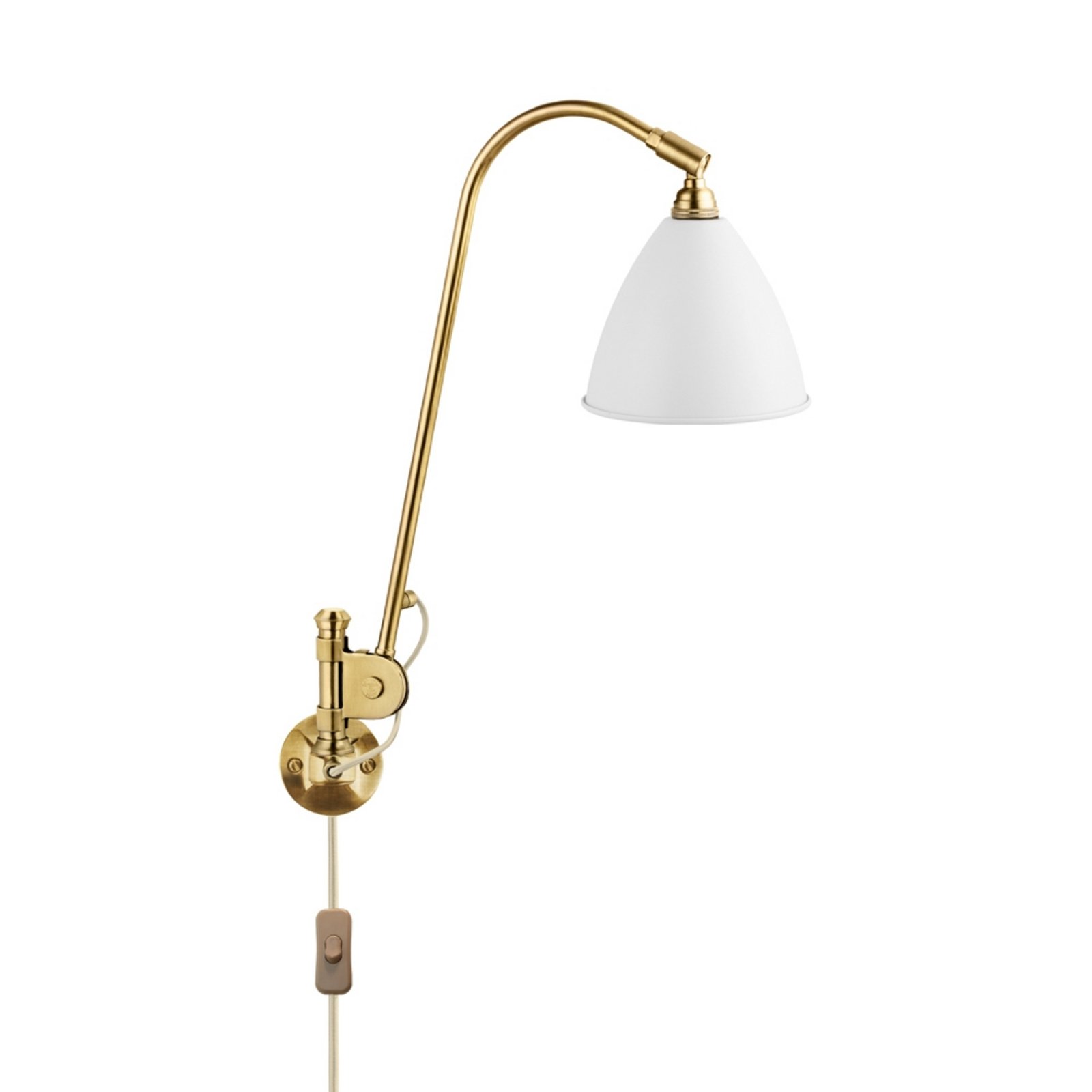 Bestlite BL6 Wall Lamp ø16 Brass/Matte White - GUBI