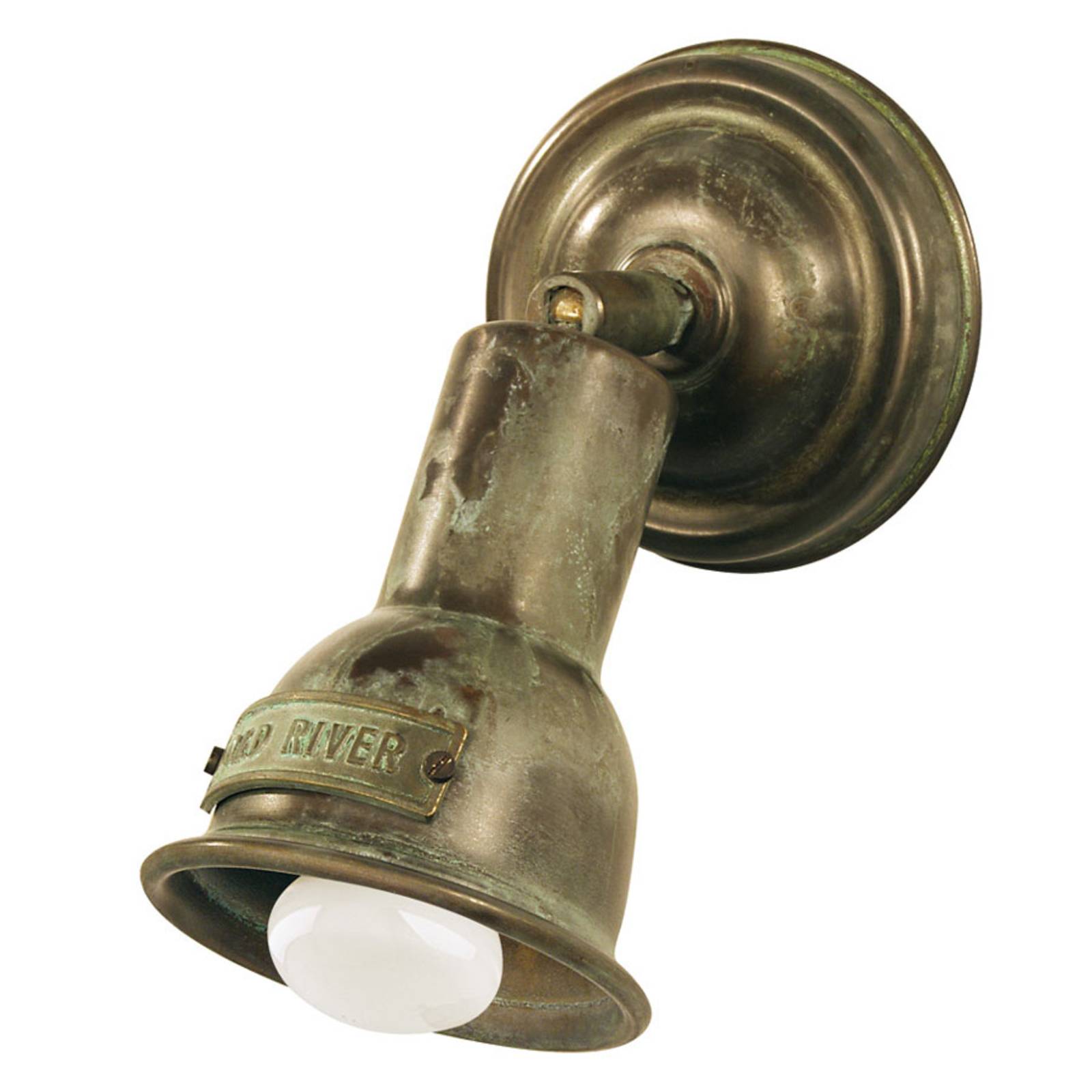 Pivotable wall light Spotisland, antique brass