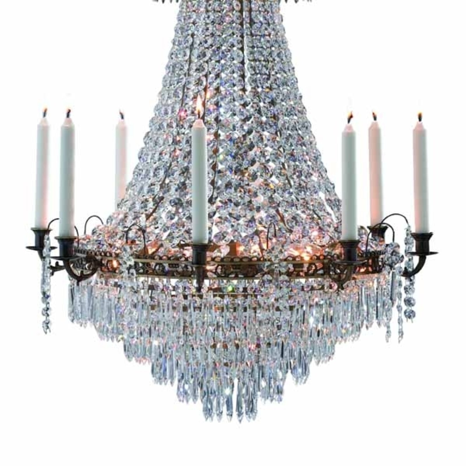 Krāšņa sveču lustra Läckö 66 cm