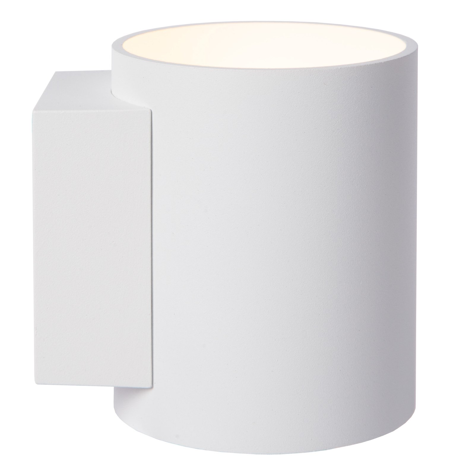 Xera wall light, white, Ø 8 cm, up/downlight, aluminium