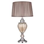 Greyson table lamp with fabric lampshade in brown