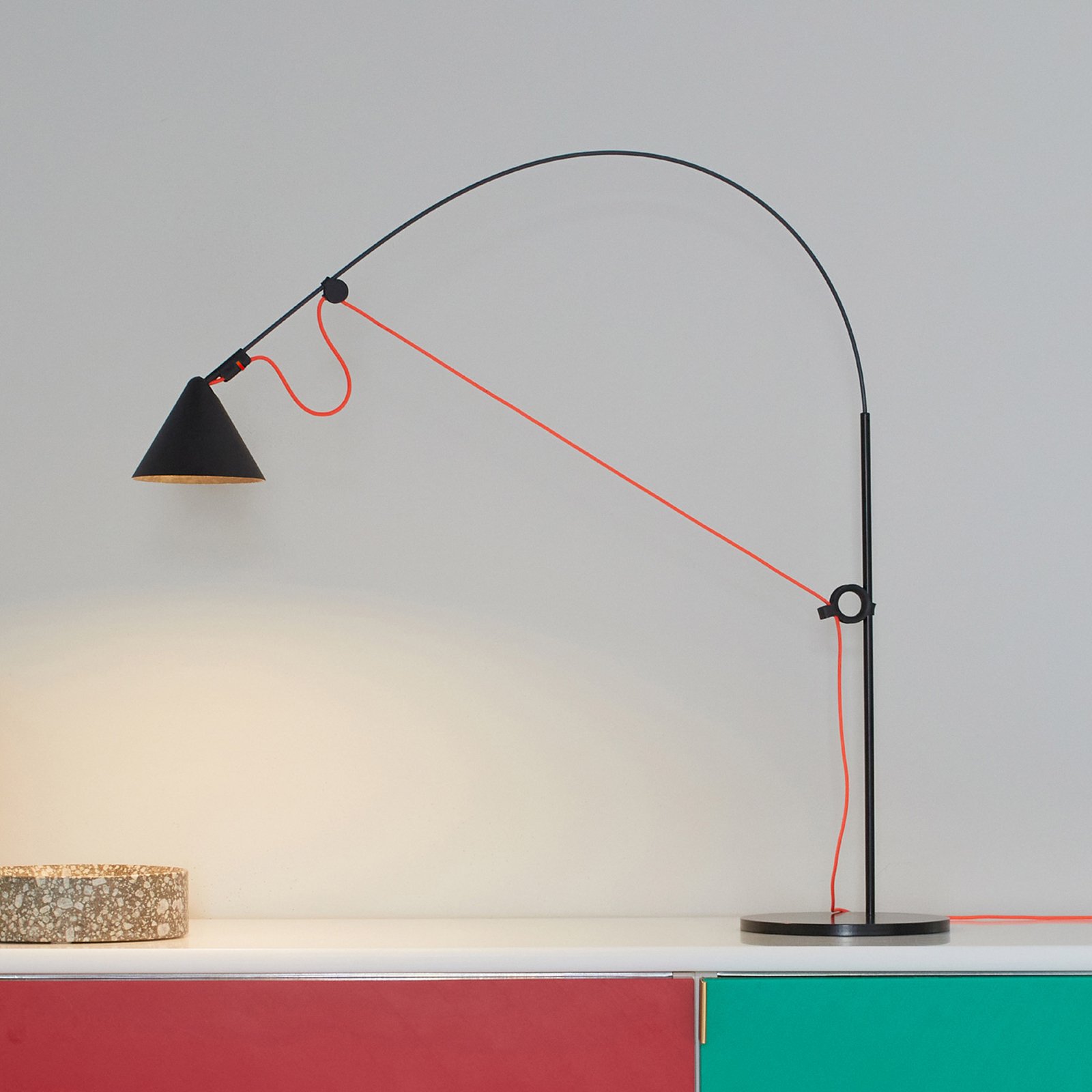 midgard LED table lamp AYNO S, height 76 cm, plastic