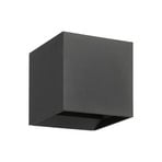 LED-utomhusvägglampa Calpino 3, antracit, bredd 10 cm, 2 lampor.