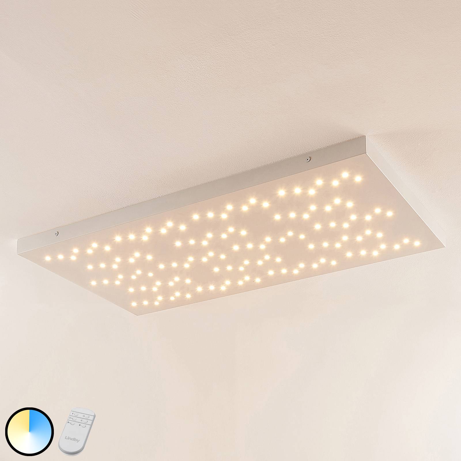 Lindby Mahina LED-Deckenleuchte, 110x60cm