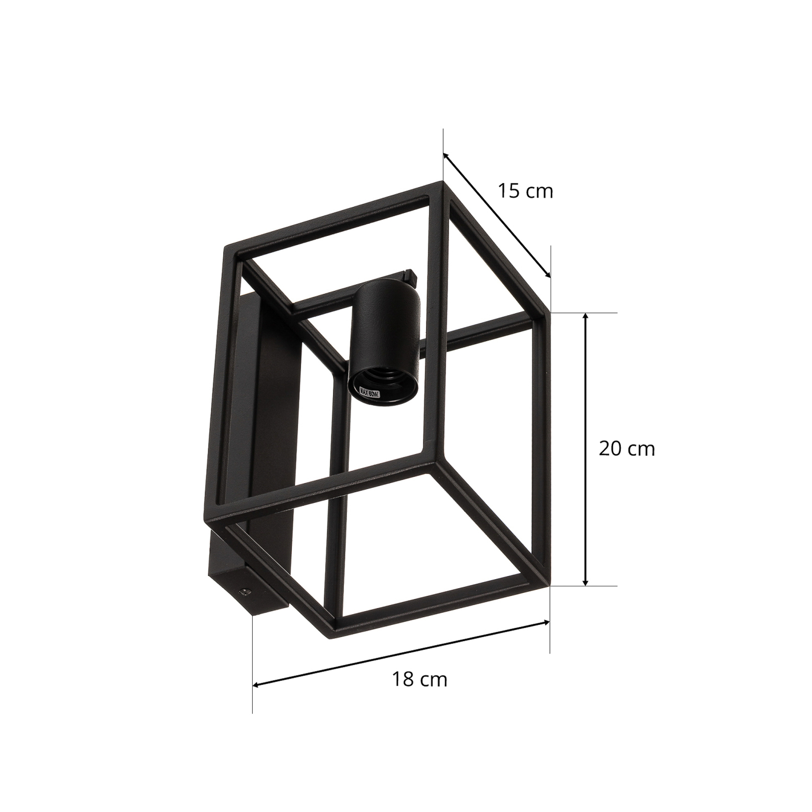 Wandleuchte Crate aus Stahl