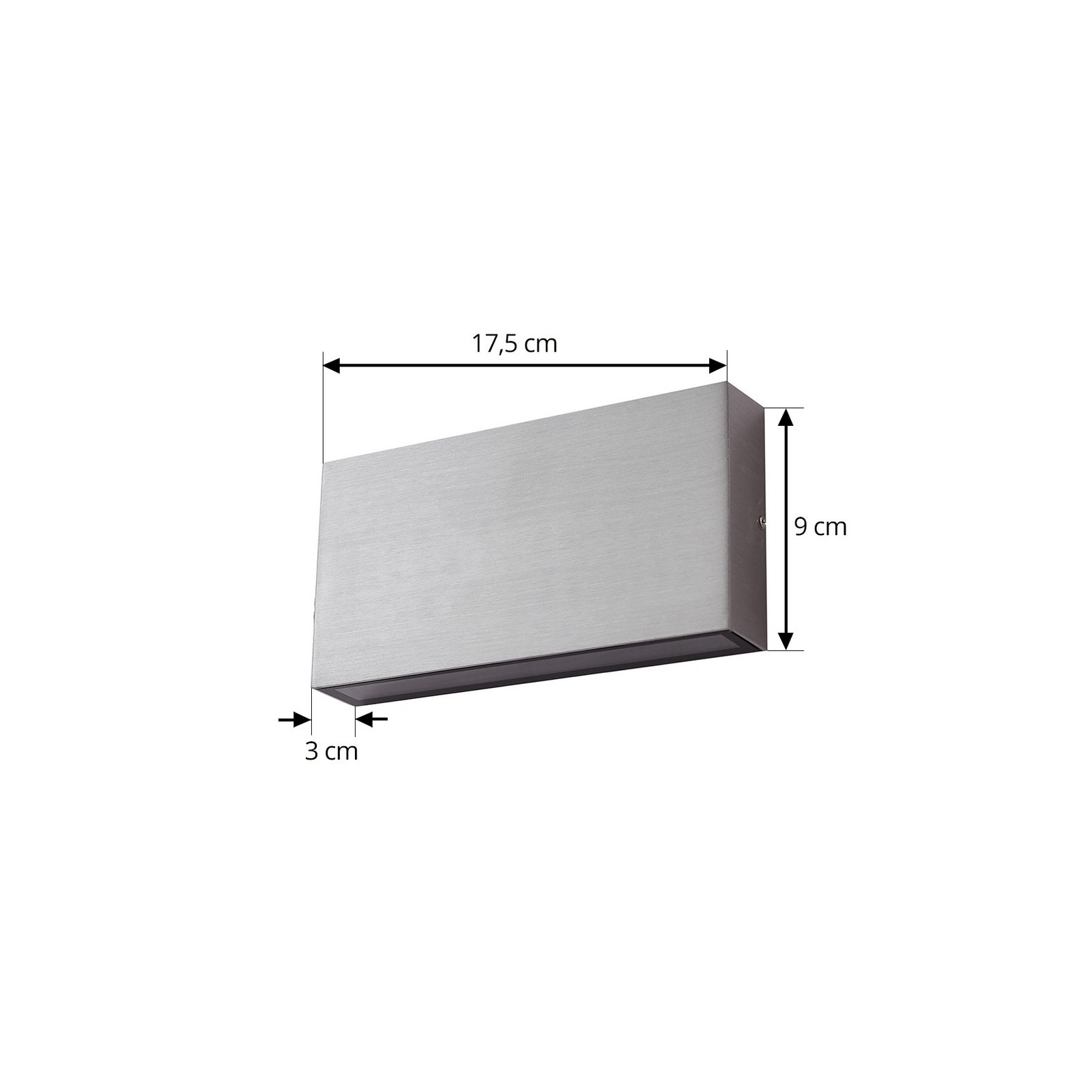 Jarte kinkiet zewnętrzny LED 17 cm szary metal IP54 - Lindby