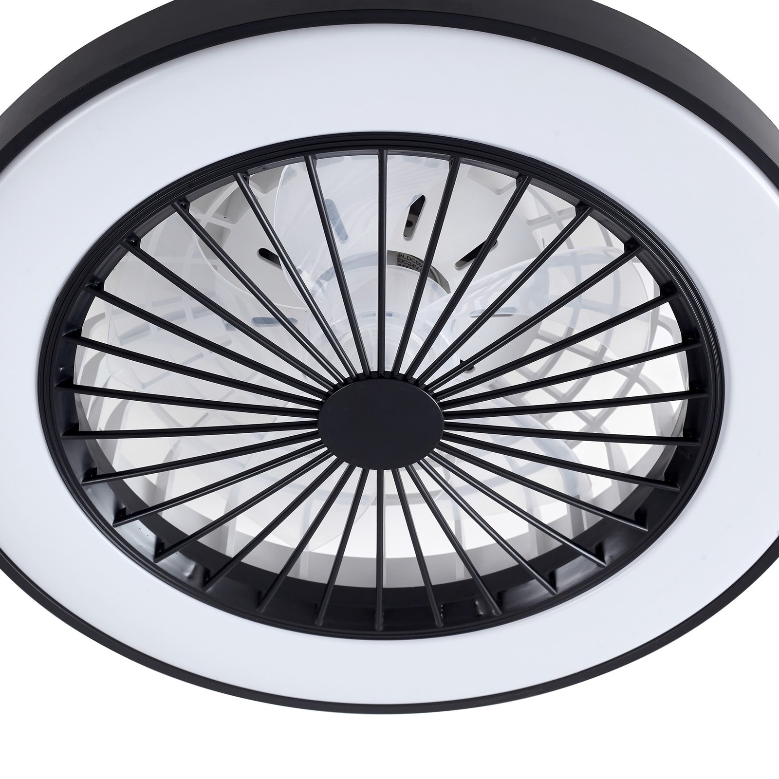 Teleo LED Stropní ventilátor Černá - Lindby