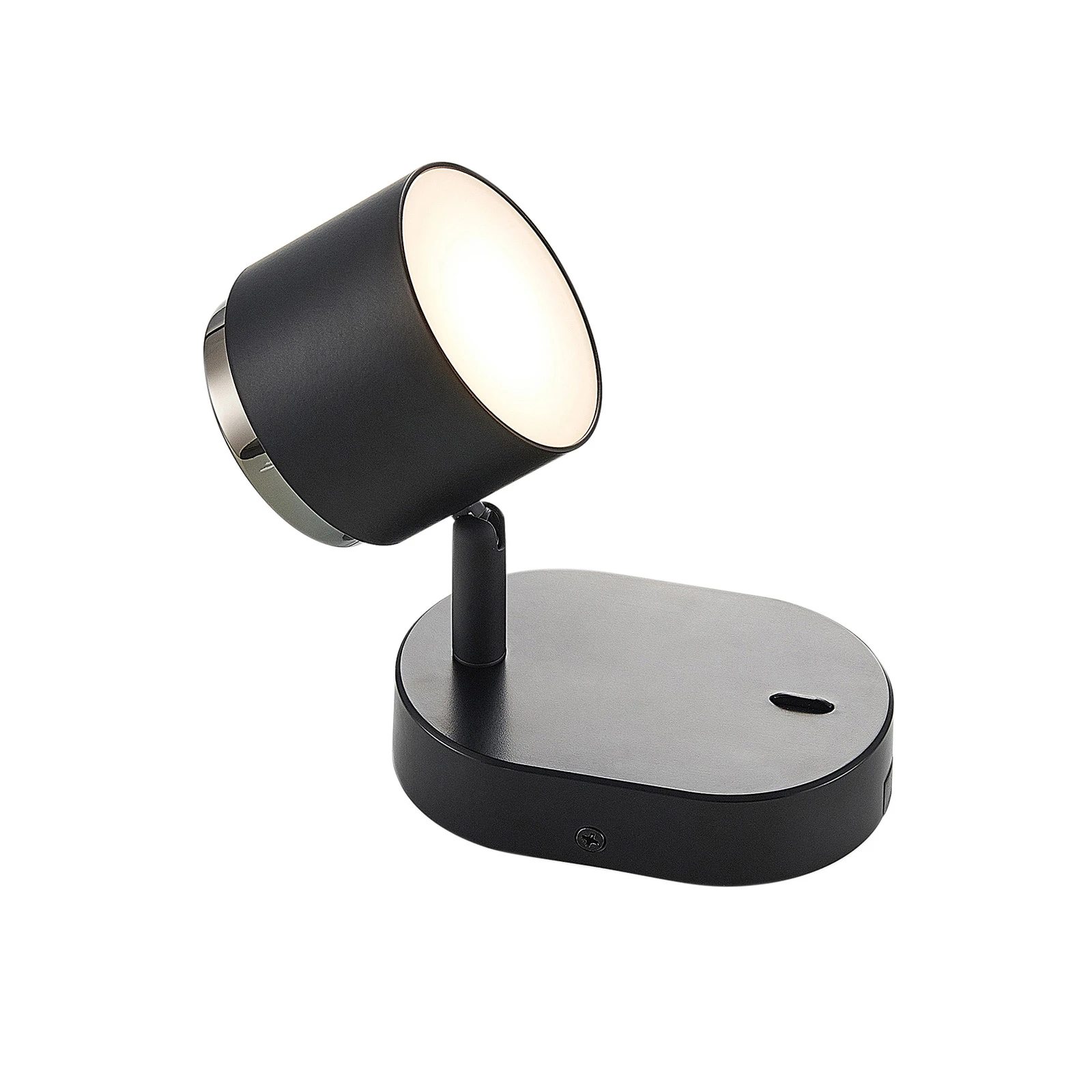 Lindby Marrie Spot LED avec interrupteur, noir