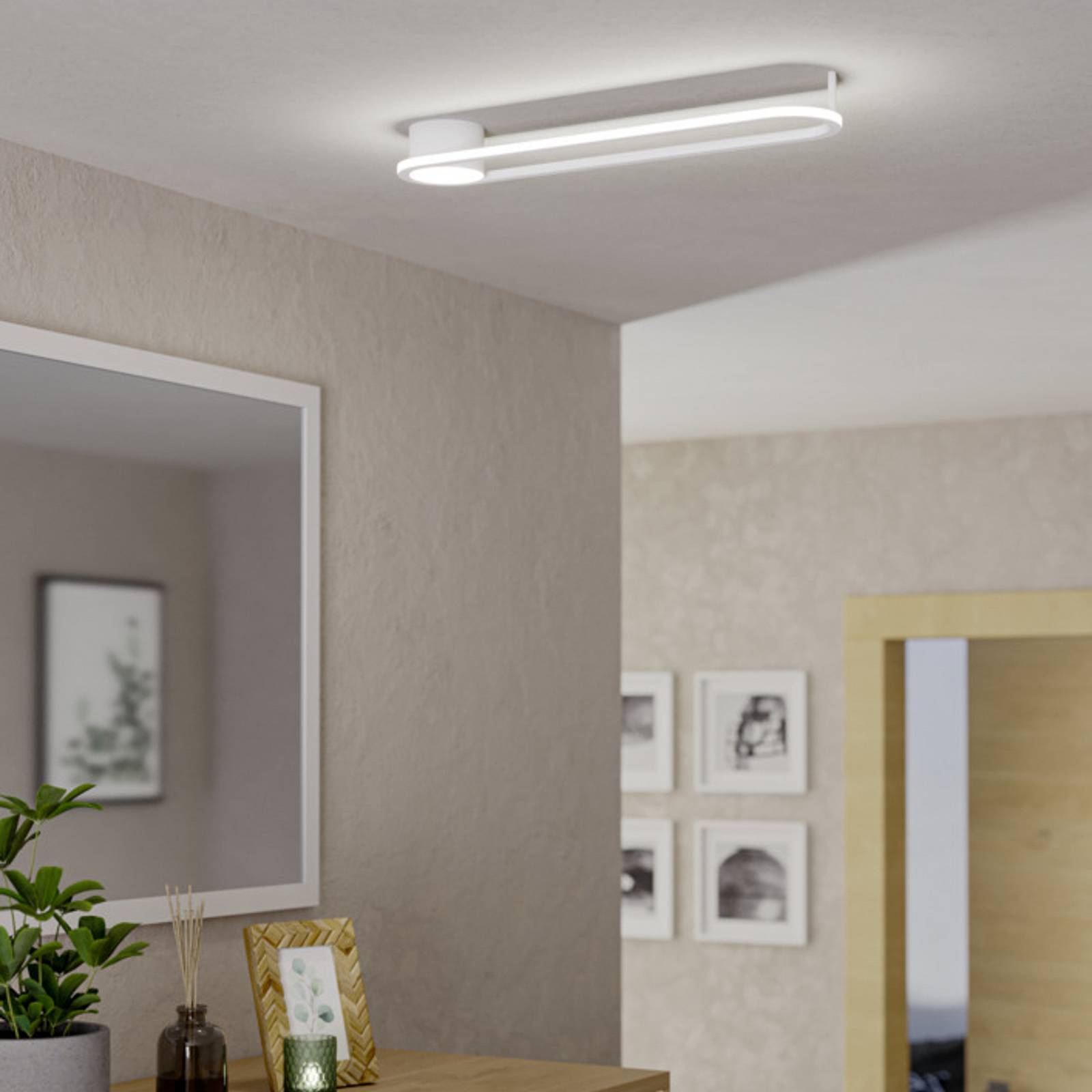 EGLO LED plafondlamp COLLECORVINO, wit, lengte 50 cm, CCT