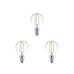 3-pack Bec LED 2W (250lm) Coroană E14 - Philips