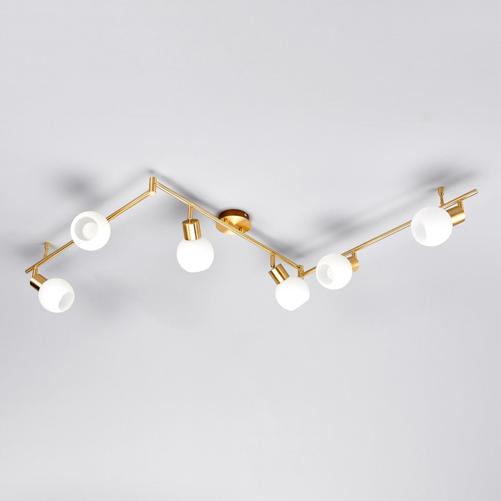 LED taklampa Elaina i mässing, 6 ljuskällor | Lamp24.se LED taklampa Elaina i mässing, 6 ljuskällor | Lamp24.se