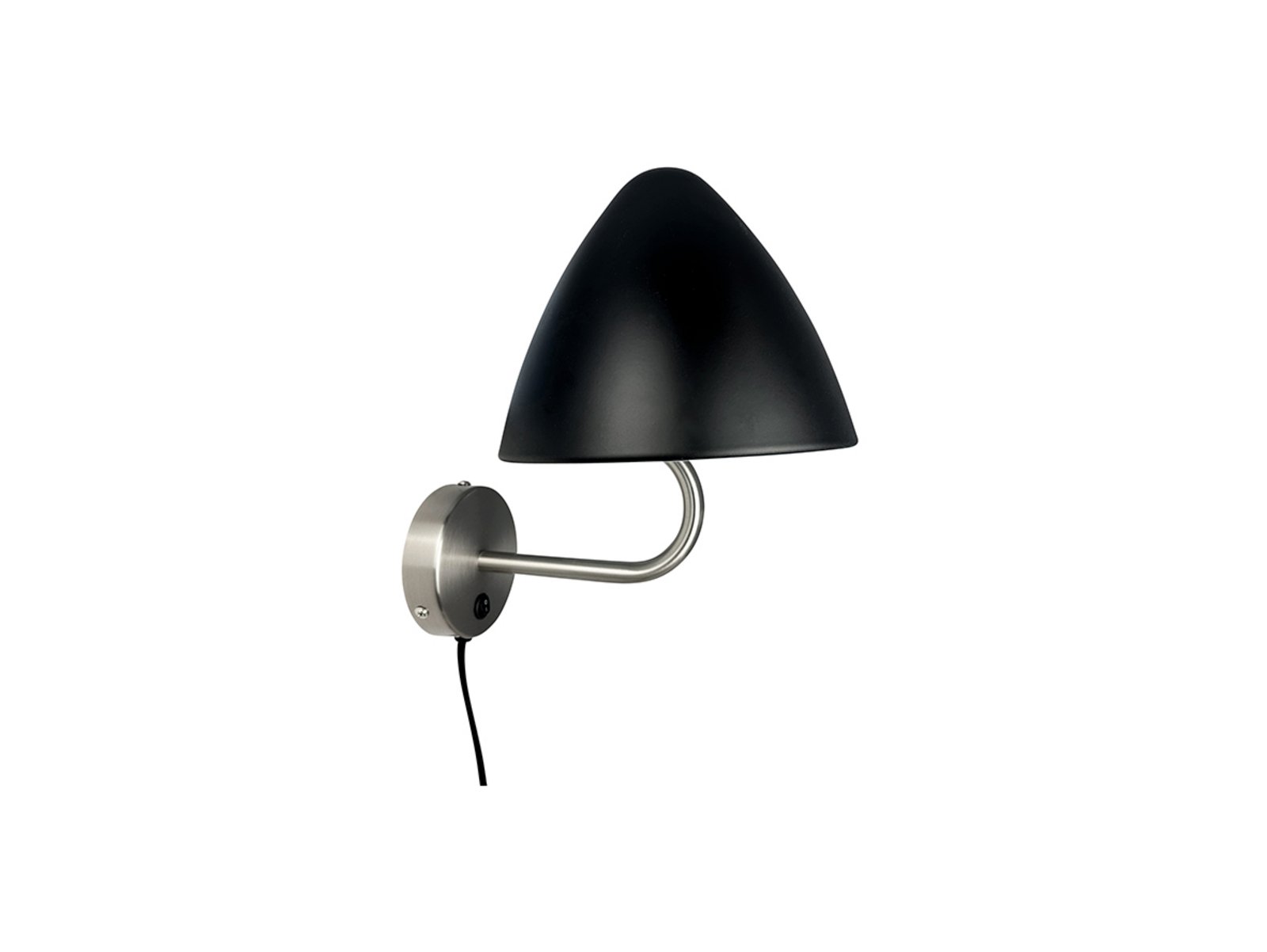 Oulu Vägglampa Black/Brushed Steel - DybergLarsen