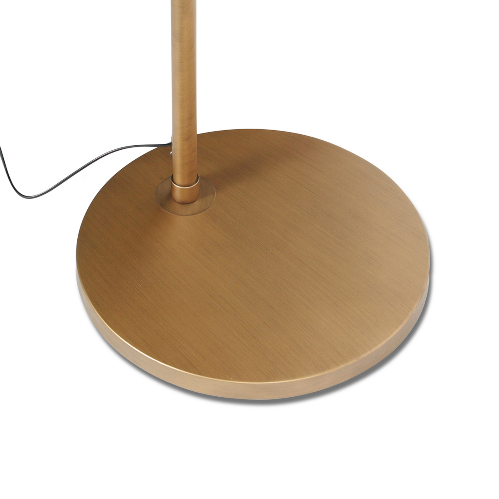 Kaareva lattiavalaisin Sparkled Light, pronssi/nylon, kermanvärinen, 240 cm