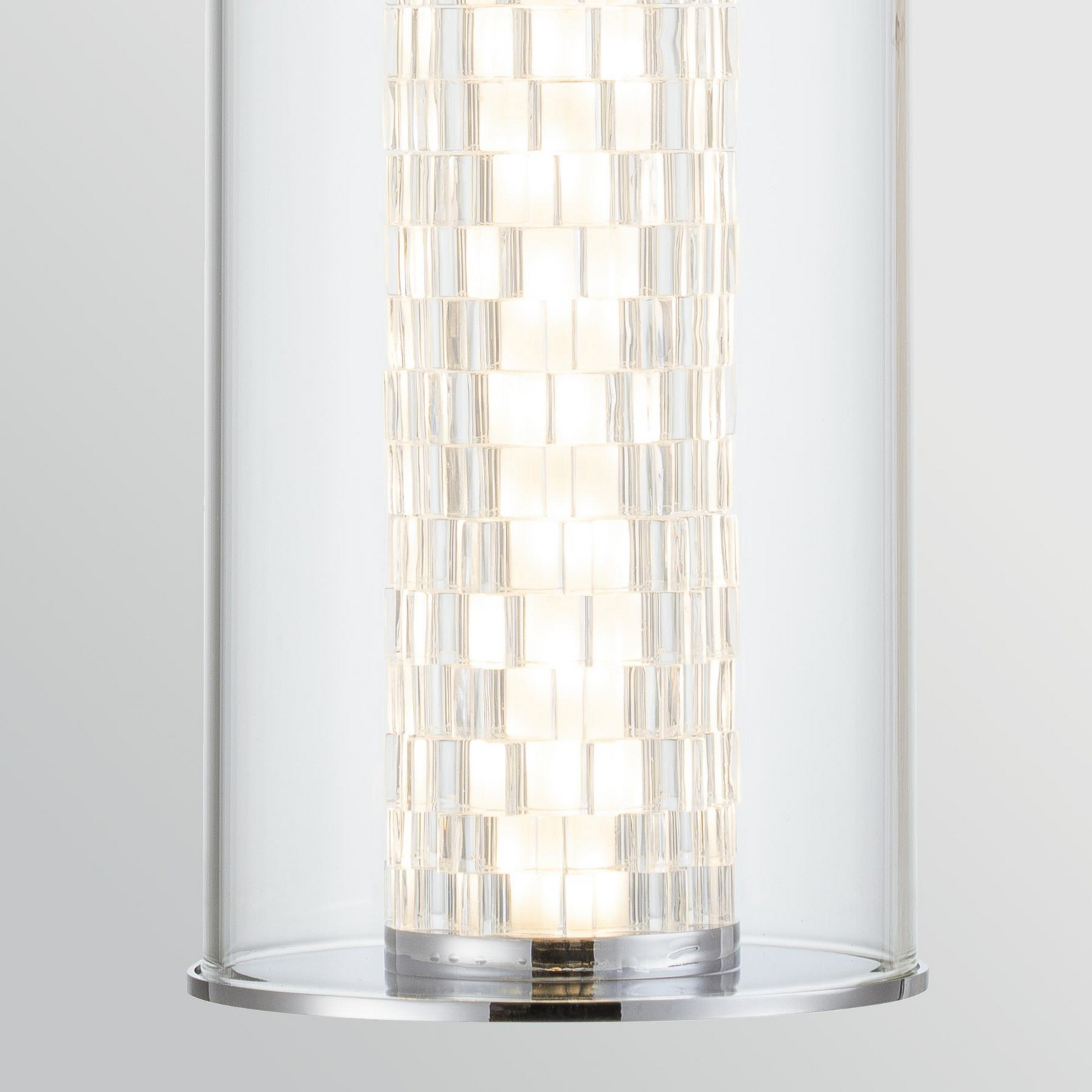 LED-vegglampe ESPADA, polert krom, Ø 16 cm, metall IP44 LED-vegglampe ESPADA, polert krom, Ø 16 cm, metall IP44