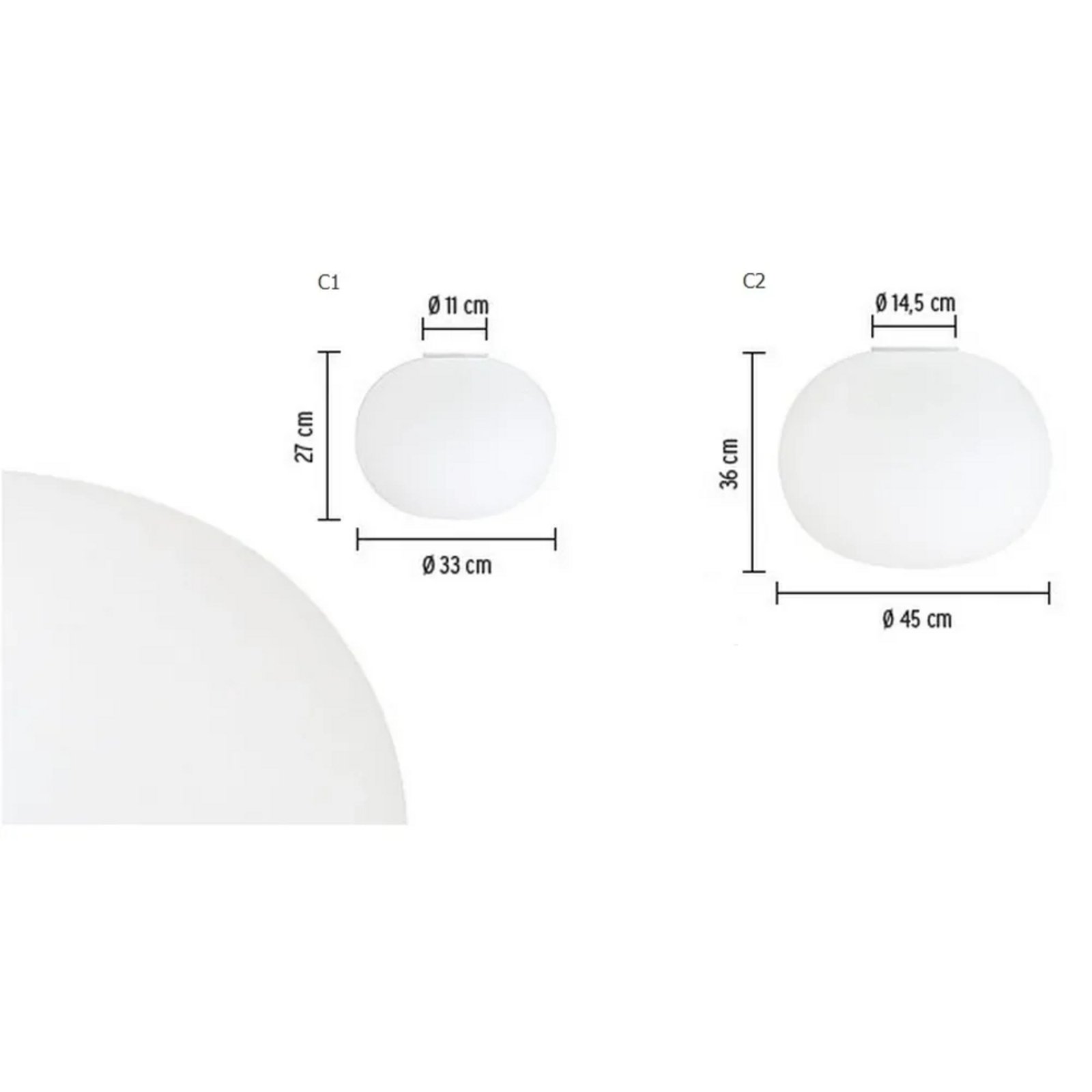 Glo-Ball C1 Ceiling Lamp White - Flos