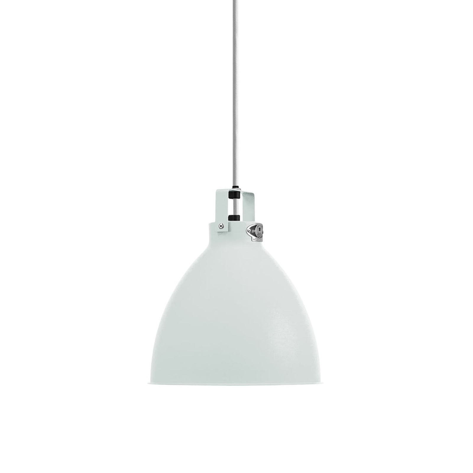 JIELDÉ Jieldé Augustin A240 hanging light matt white, for Living / Dining Room, aluminium, E27, 75 W, energy efficiency: A++, H: 26.5 cm