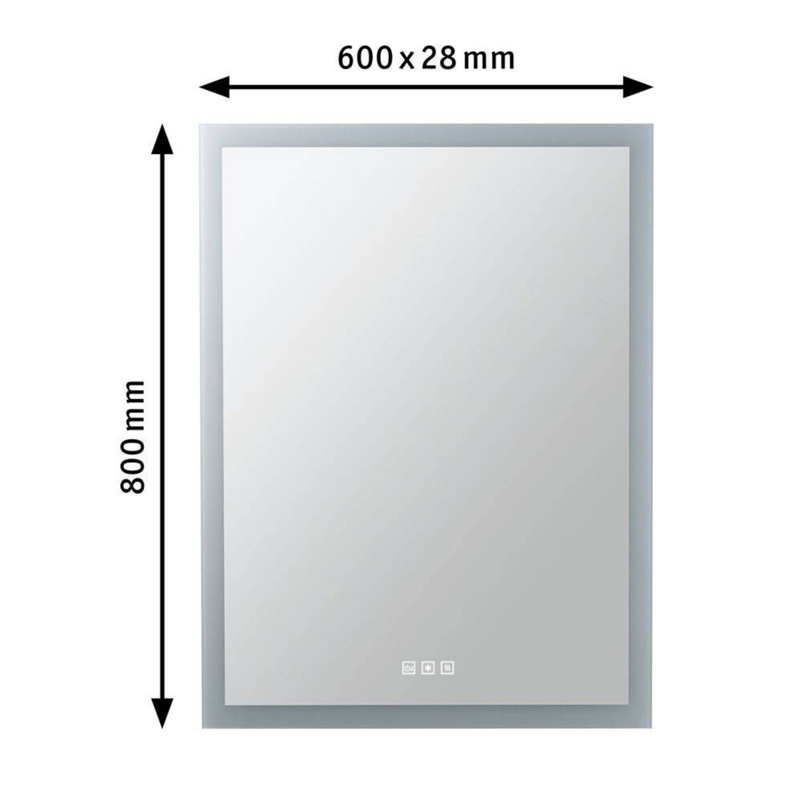 Mirra LED Mirror 60x80 IP44 Alb - Paulmann