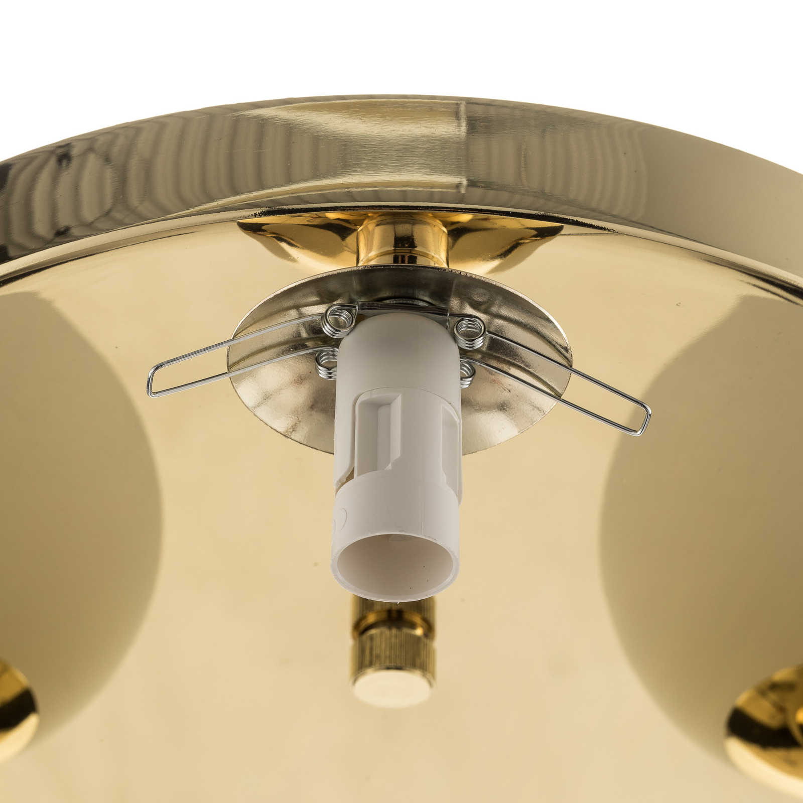 Fatis ceiling lamp opal glass/brass 3-bulb round