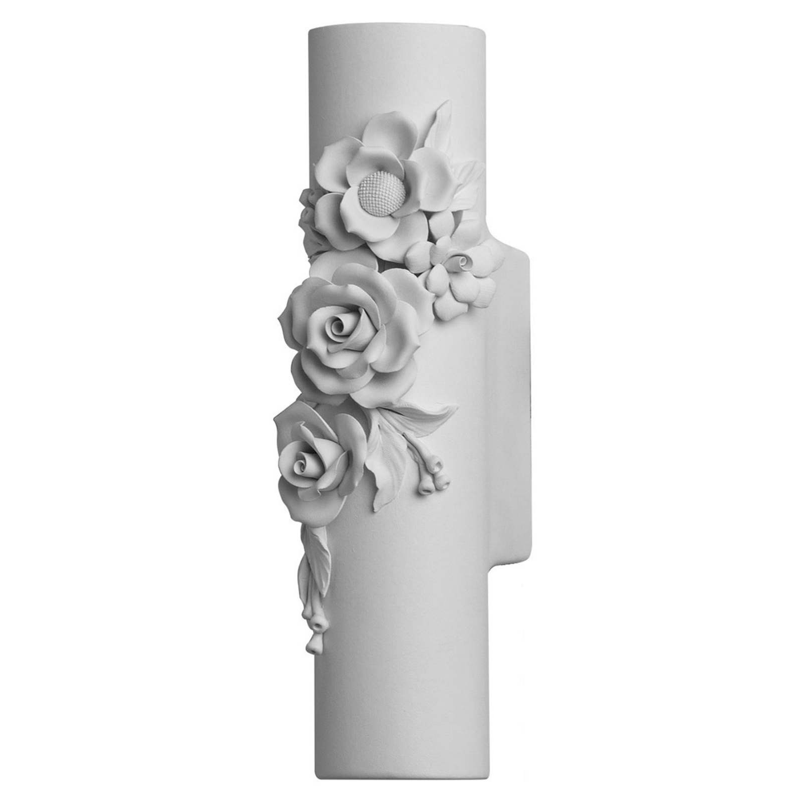 Karman Ceramic LED wall lamp Capodimonte, handmade, for Living / Dining Room, ceramics, GU10, 5 W, energy efficiency: A+, W: 6 cm, H: 26 cm